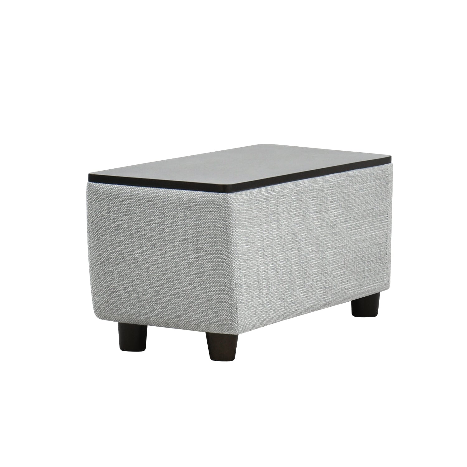 Puff Adelle Gris Plata Cuadrado