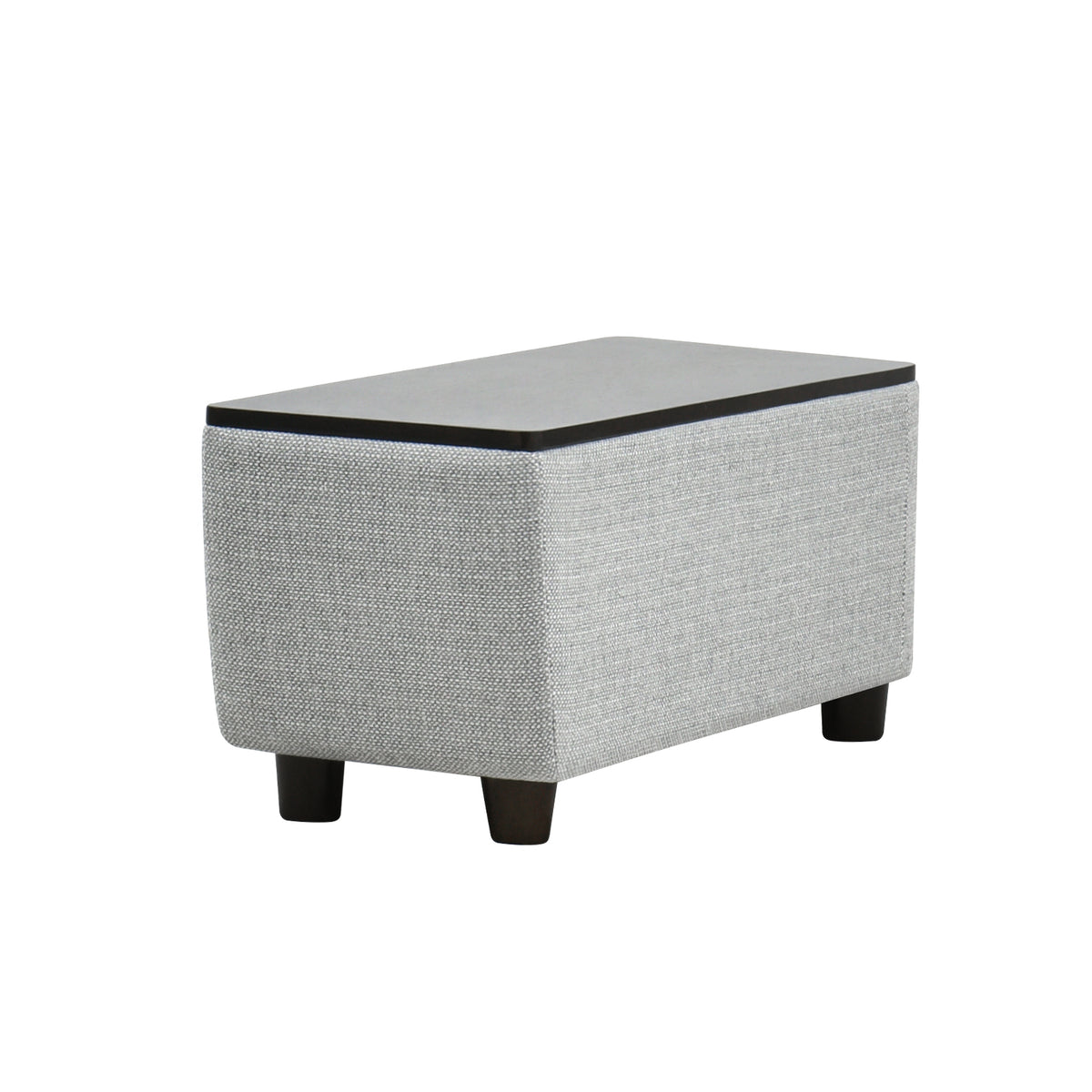 Puff Adelle Gris Plata Cuadrado
