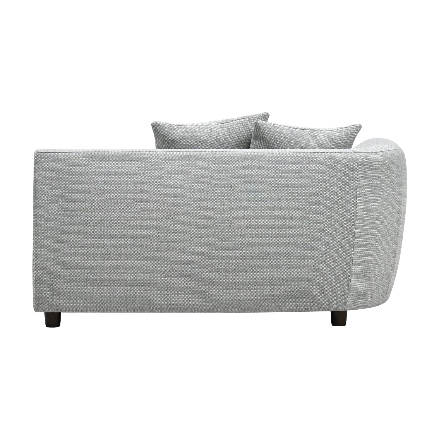 Sofá 2 Puestos Adelle Gris Plata Lado Izquierdo