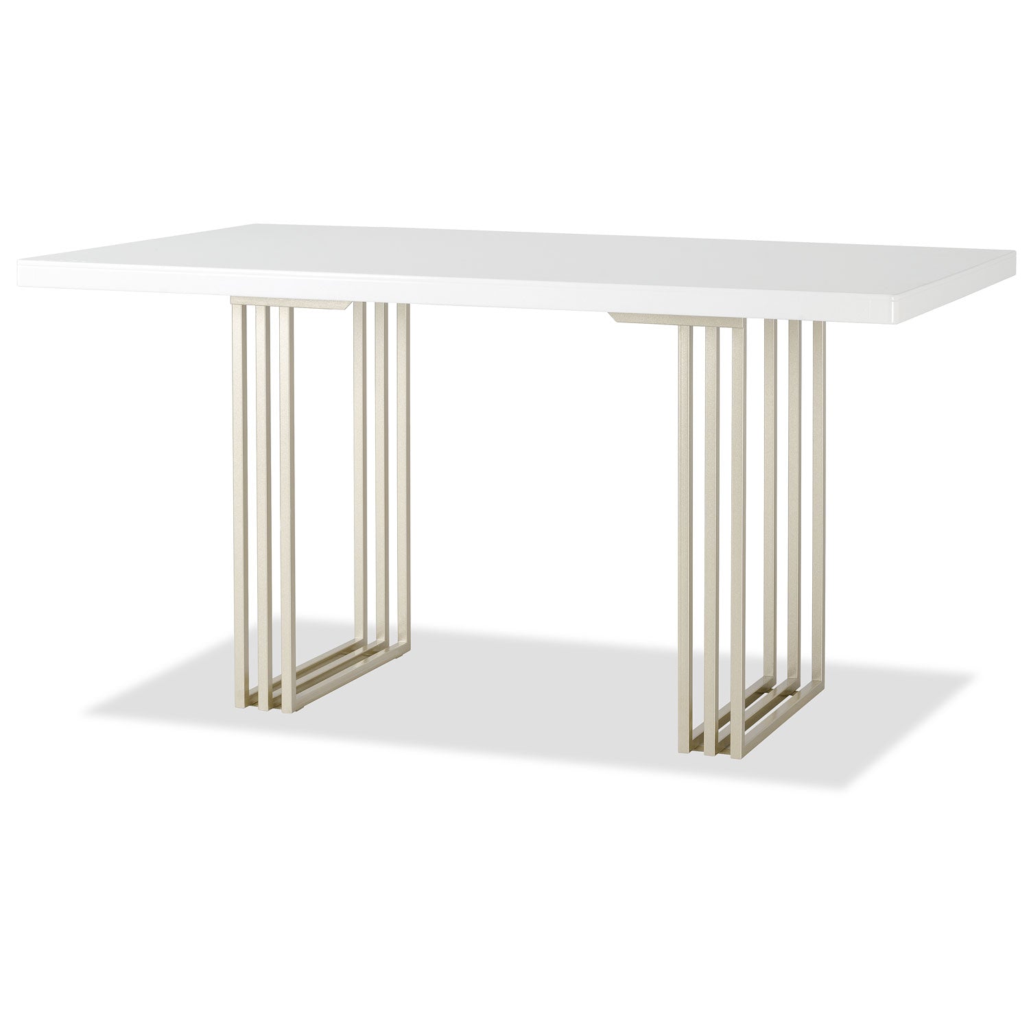 Comedor 4 Puestos Rieli Microfibra Atlanta Beige, Champaña
