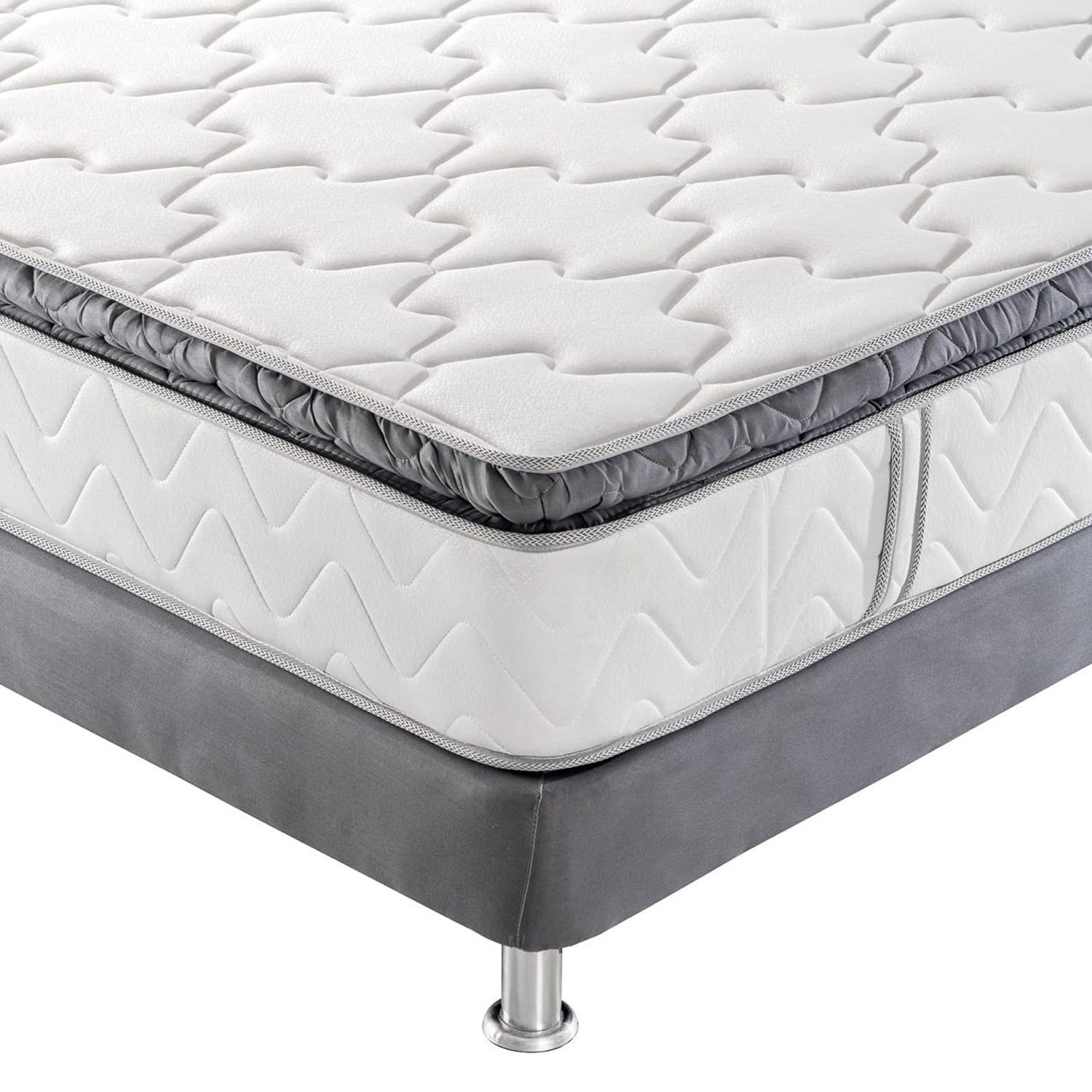 Colchón Doble Valencia Pillow Top (Garantía 7 Años) + Somier Par