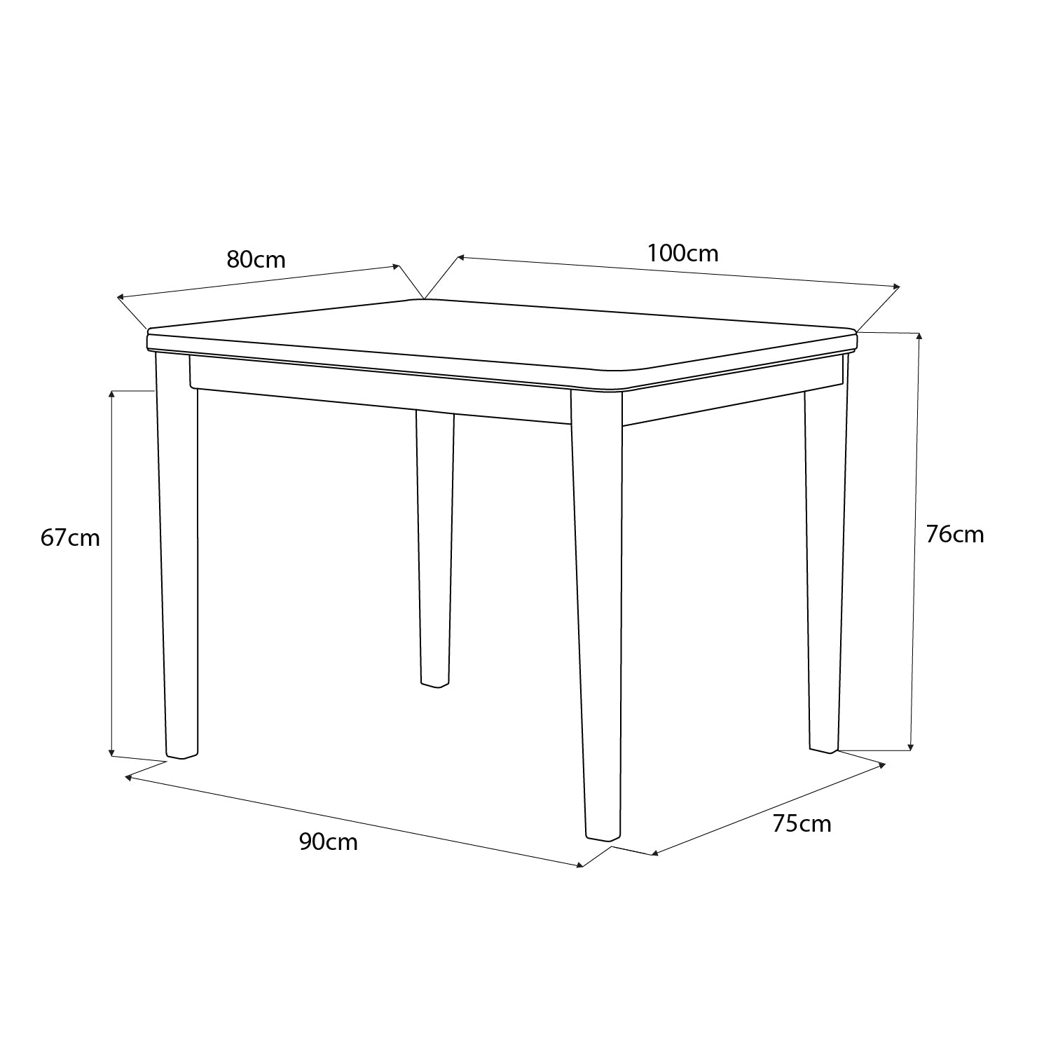 Comedor 4 Puestos Line Lino Verona Beige, Natural 4 Sillas