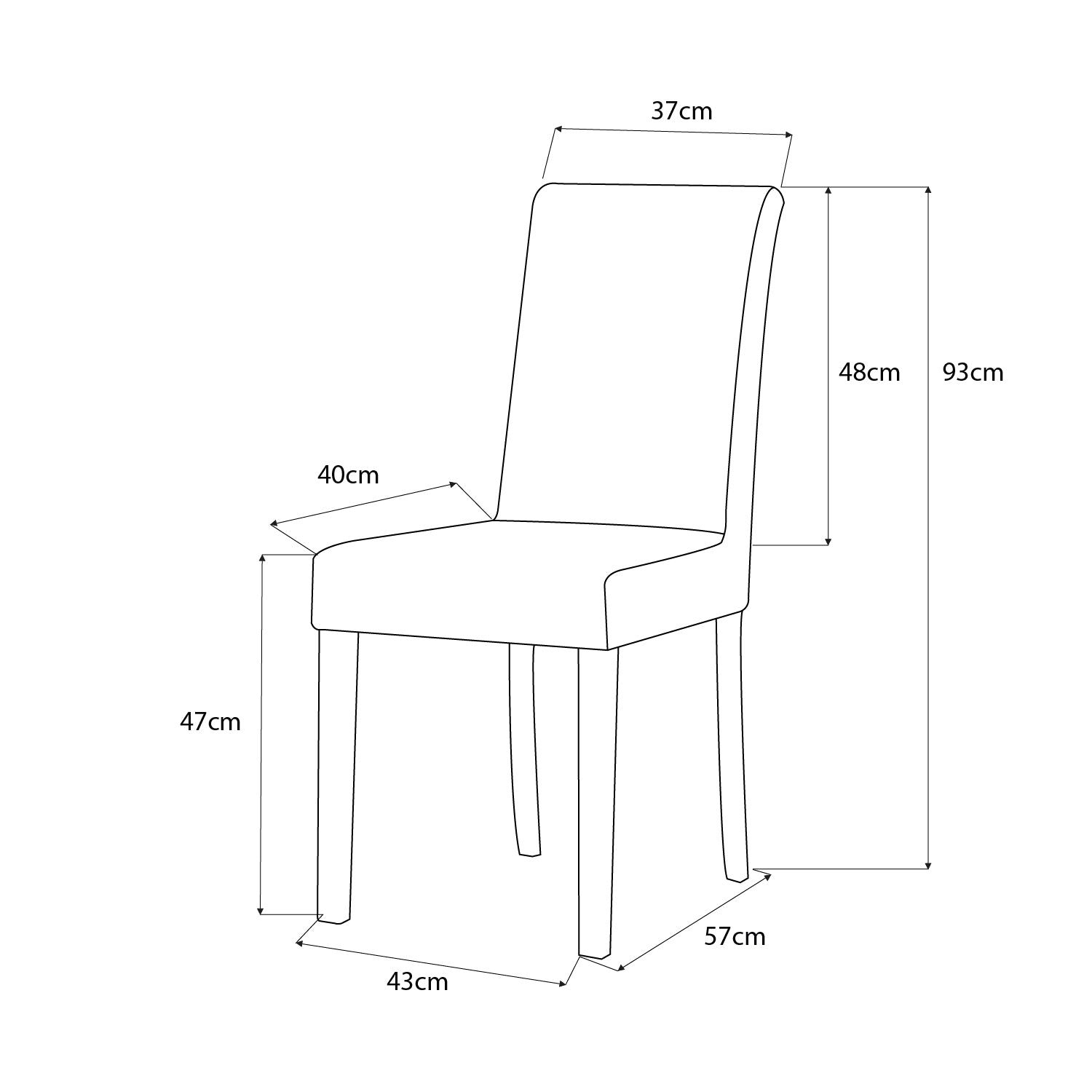 Comedor 4 Puestos Line Lino Verona Beige, Natural 4 Sillas