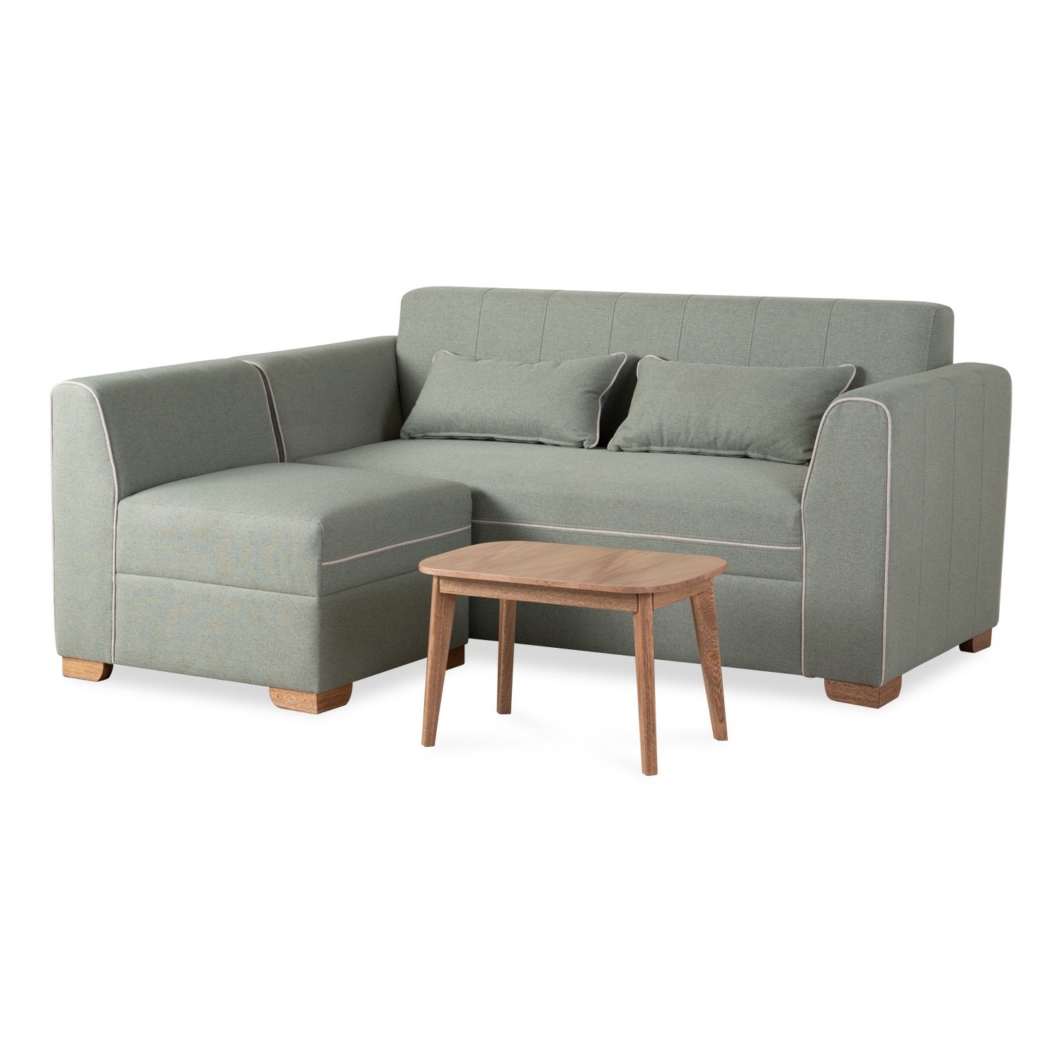 Juego de Sala Dalton Lino Verona Verde, Natural