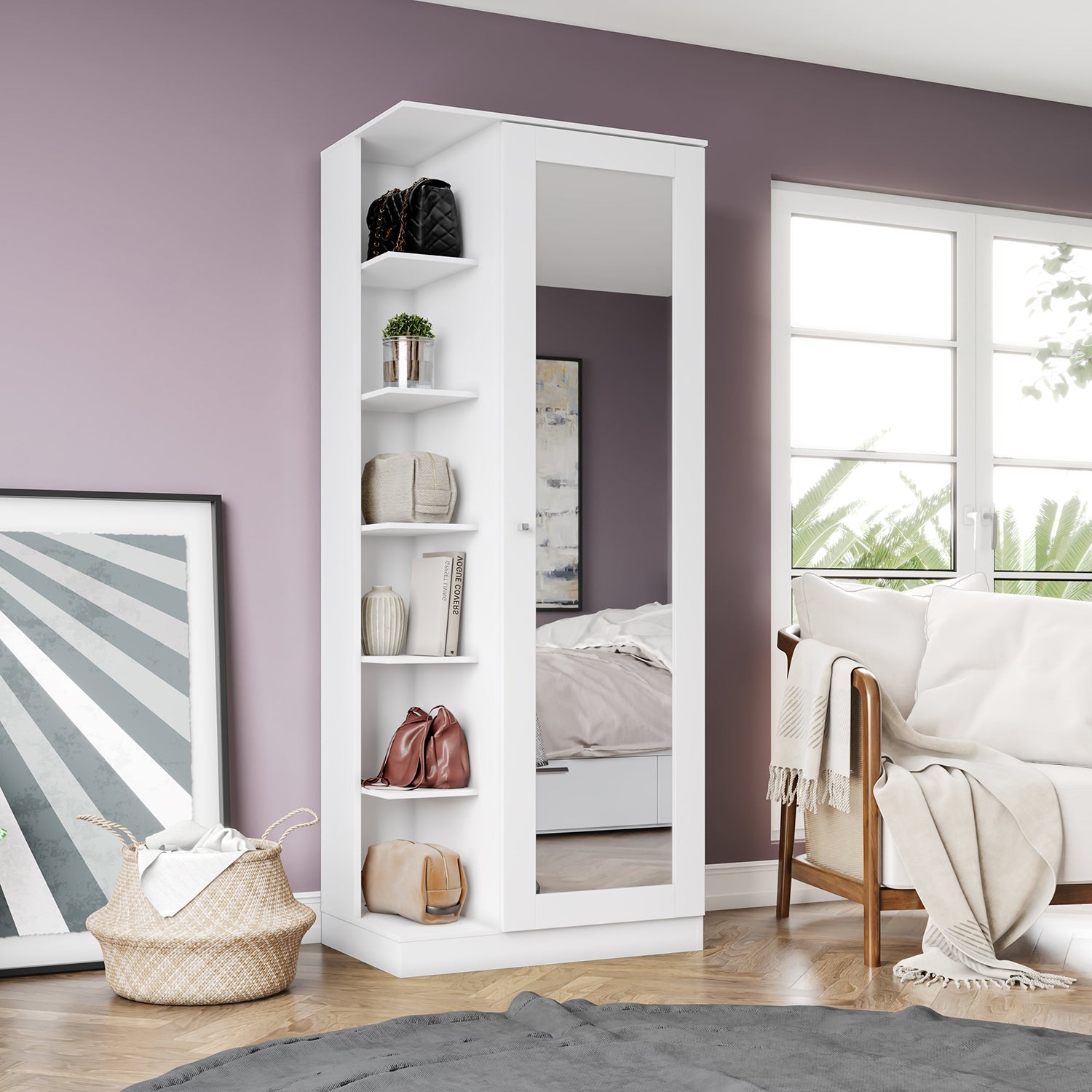 Organizador de Zapatos Molly 69X179X38 Blanco