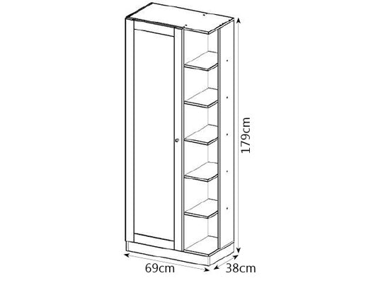 Organizador de Zapatos Molly 69X179X38 Blanco
