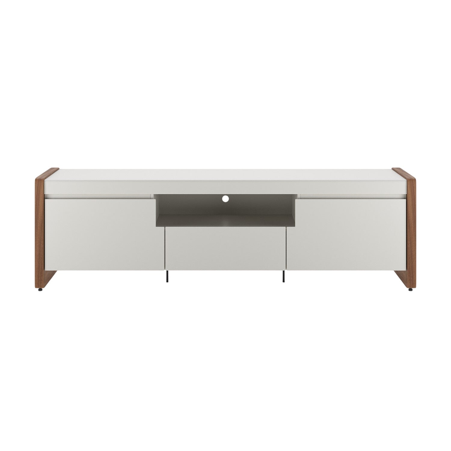 Mesa De Tv Clara 188X56X40 Off White, Natural