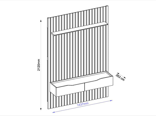 Panel De Tv Baxter Led 143X212 Natural