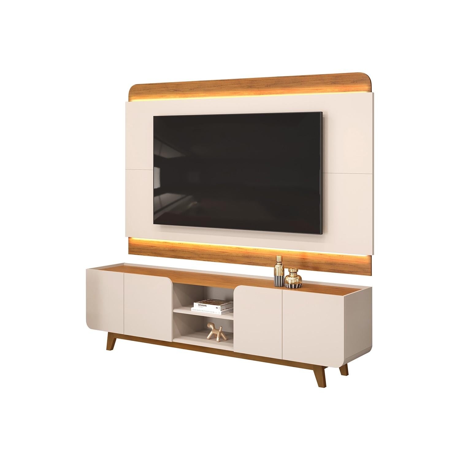 Centro De Entretenimiento Boris 220X196X40 Natural, Off White