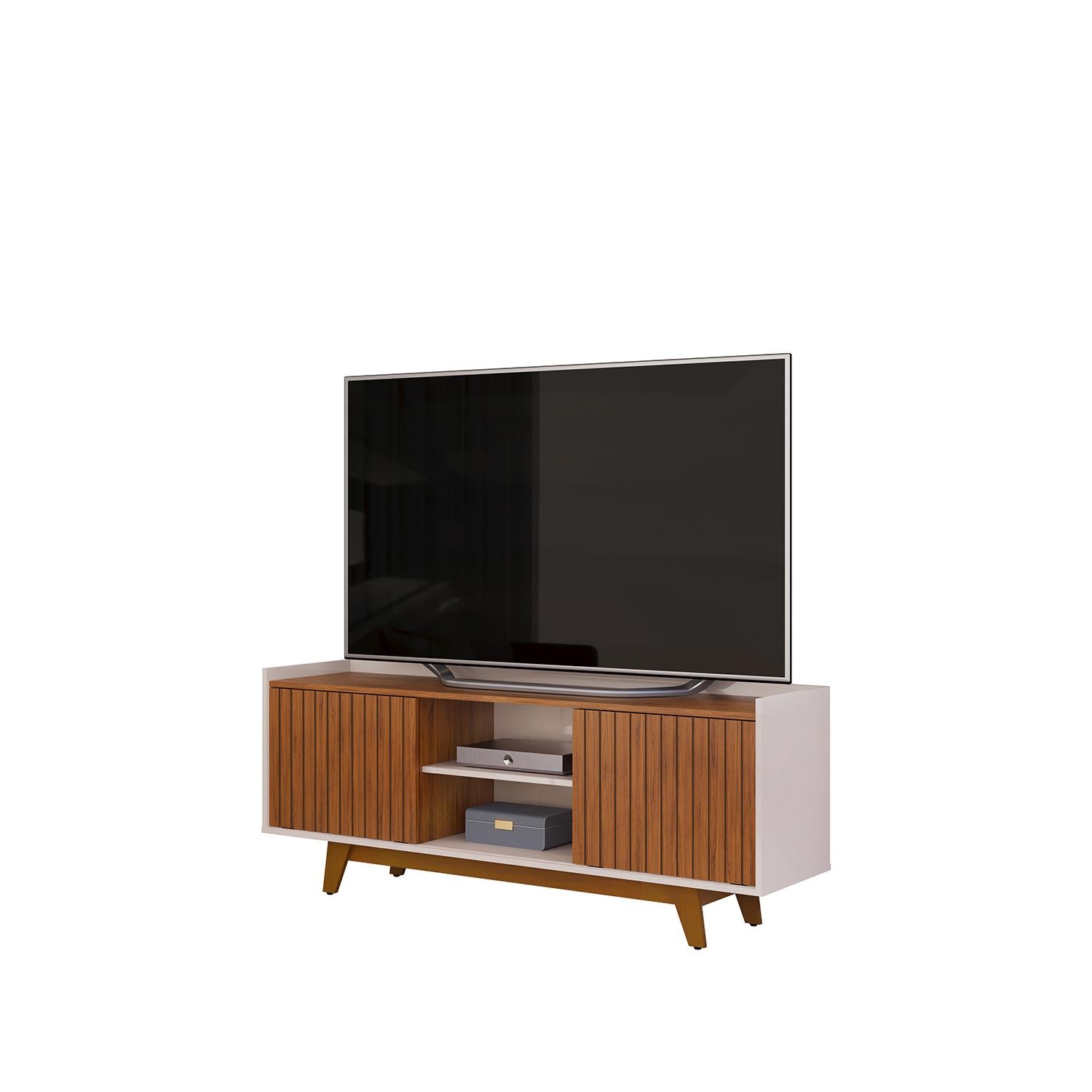 Mesa De Tv Bran 150X60X38 Natural, Off White