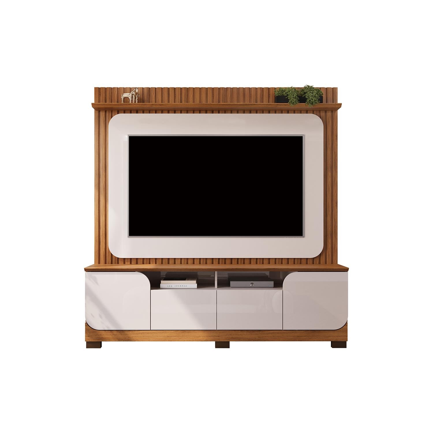 Centro De Entretenimiento Dala 182X183X42 Natural, Off White