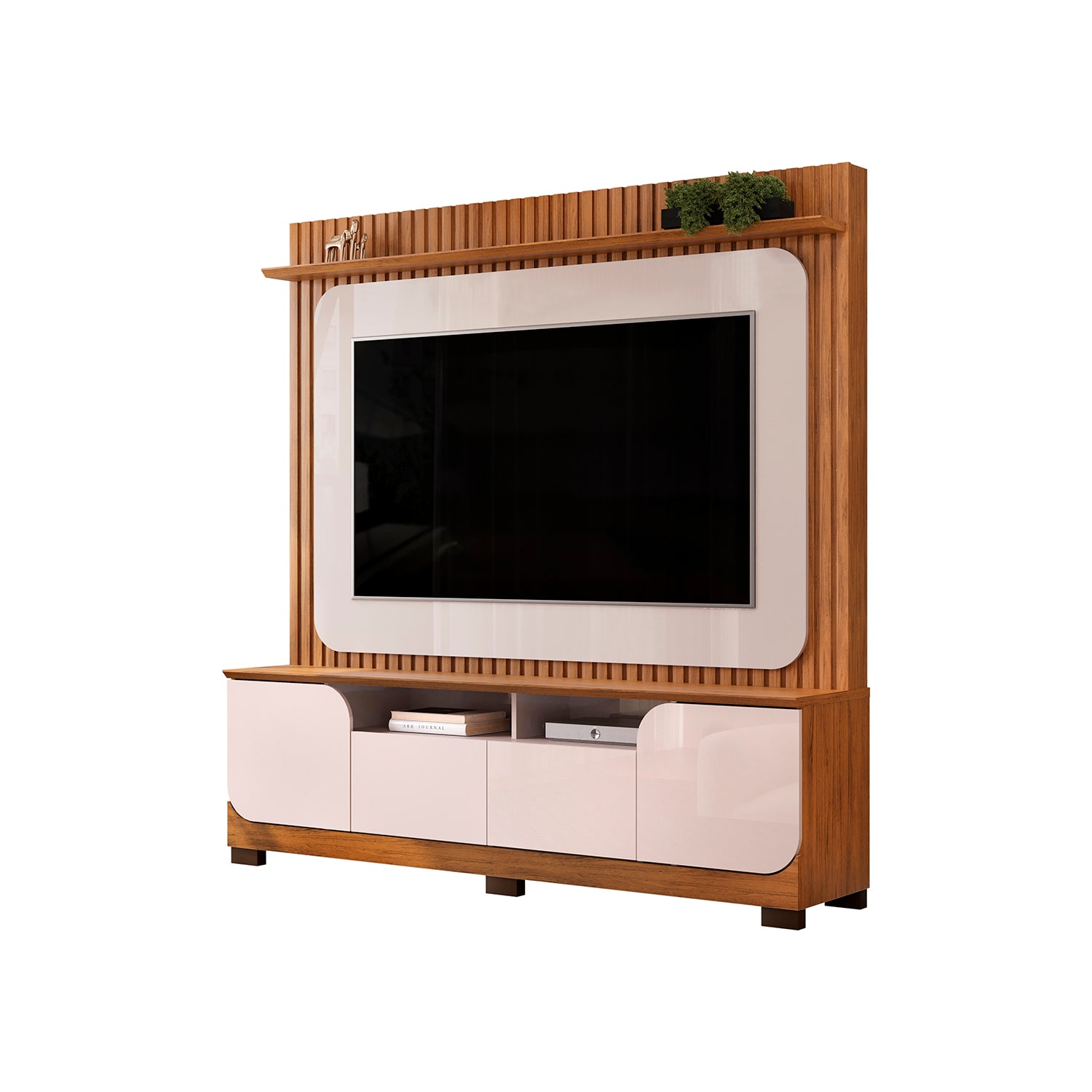 Centro De Entretenimiento Dala 182X183X42 Natural, Off White