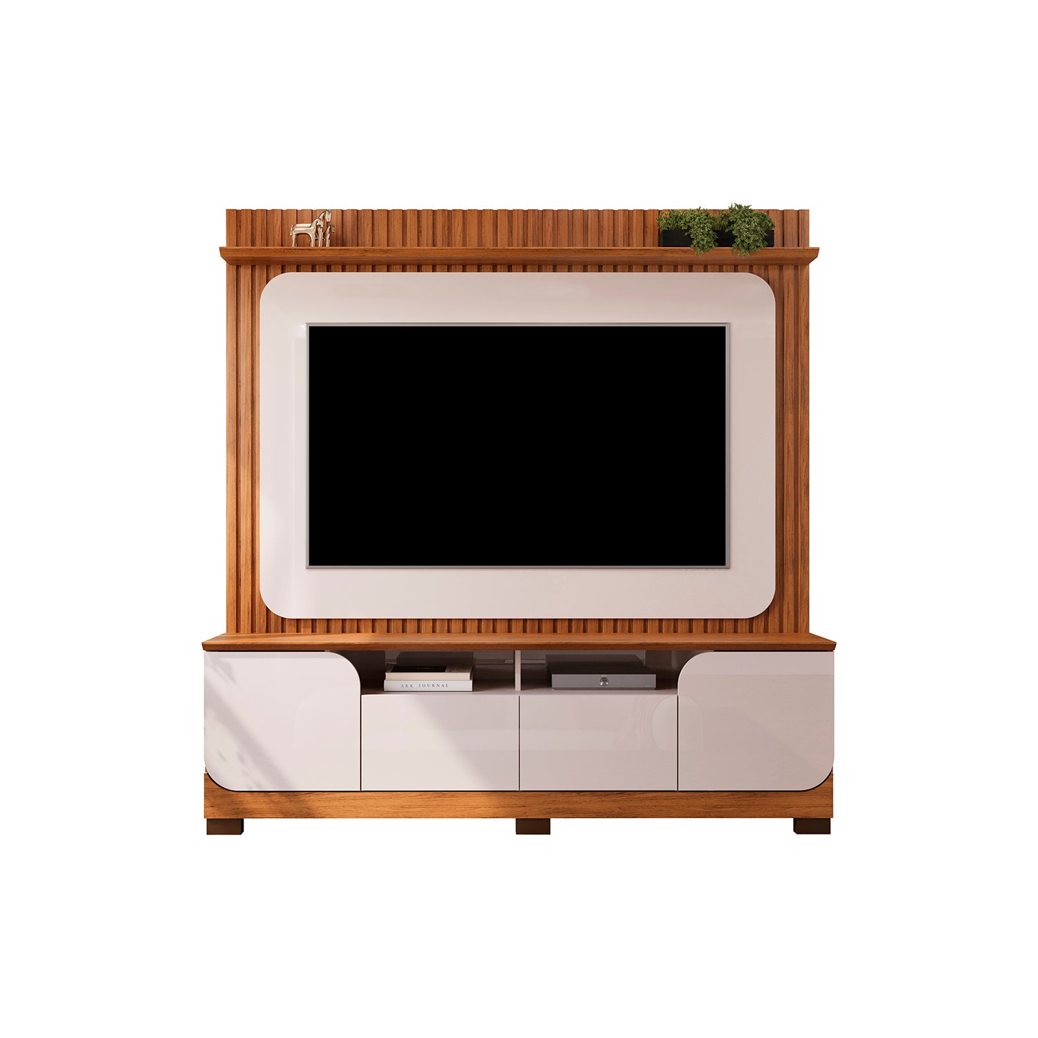 Centro De Entretenimiento Dala 182X183X42 Natural, Off White