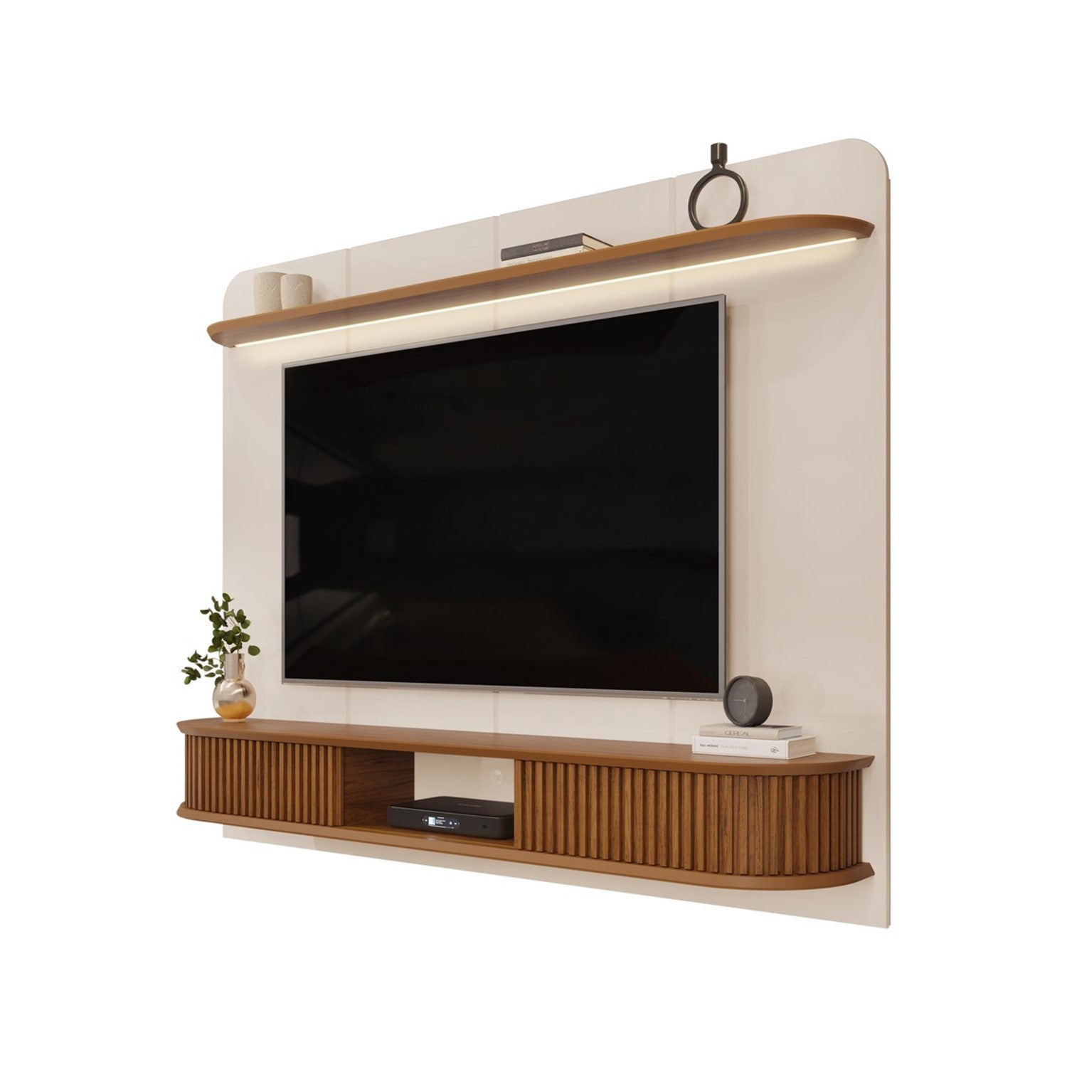 Panel Tv Cami 215X169X38 Off White, Champana