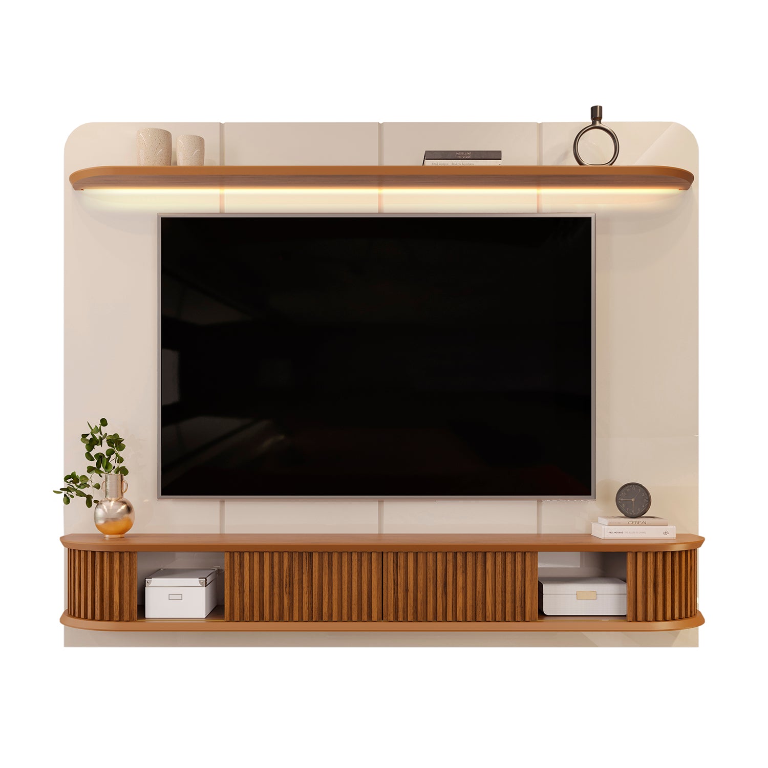 Panel Tv Cami 215X169X38 Off White, Champana