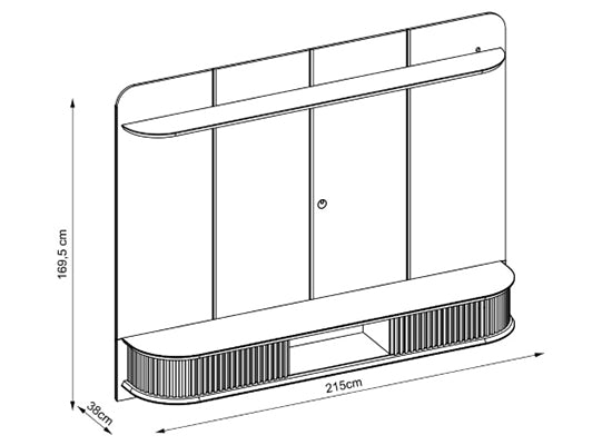 Panel Tv Cami 215X169X38 Natural, Off White