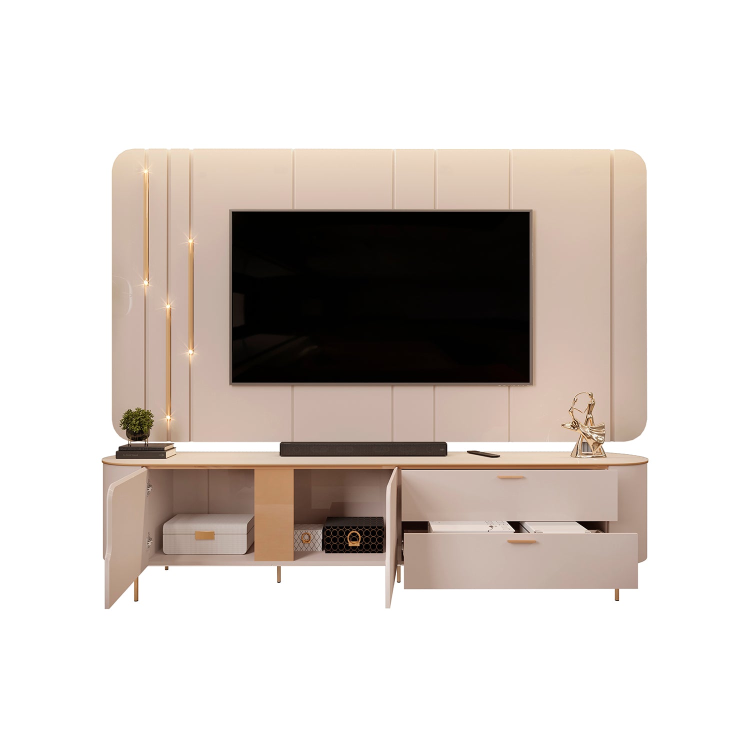 Centro De Entretenimiento Flora 241X189X47 Off White