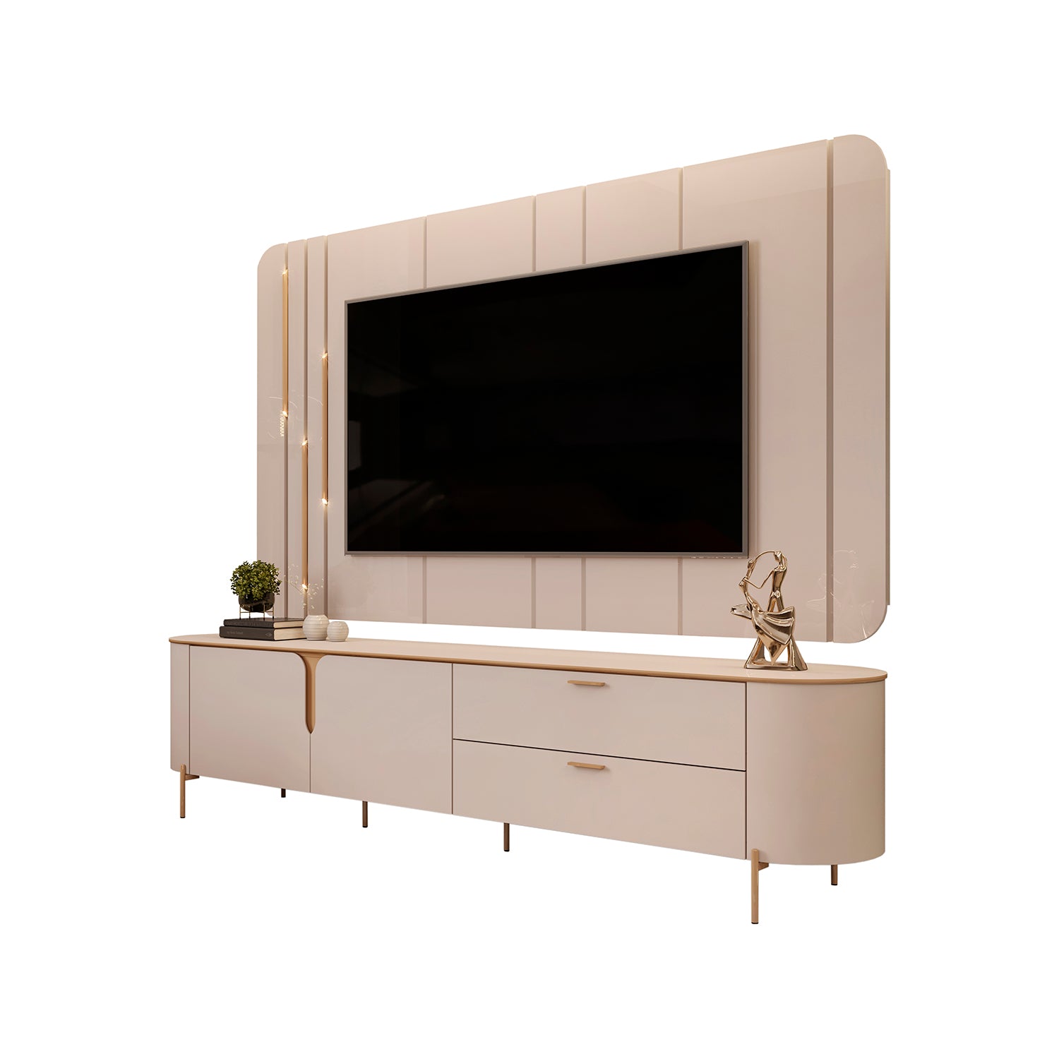 Centro De Entretenimiento Flora 241X189X47 Off White