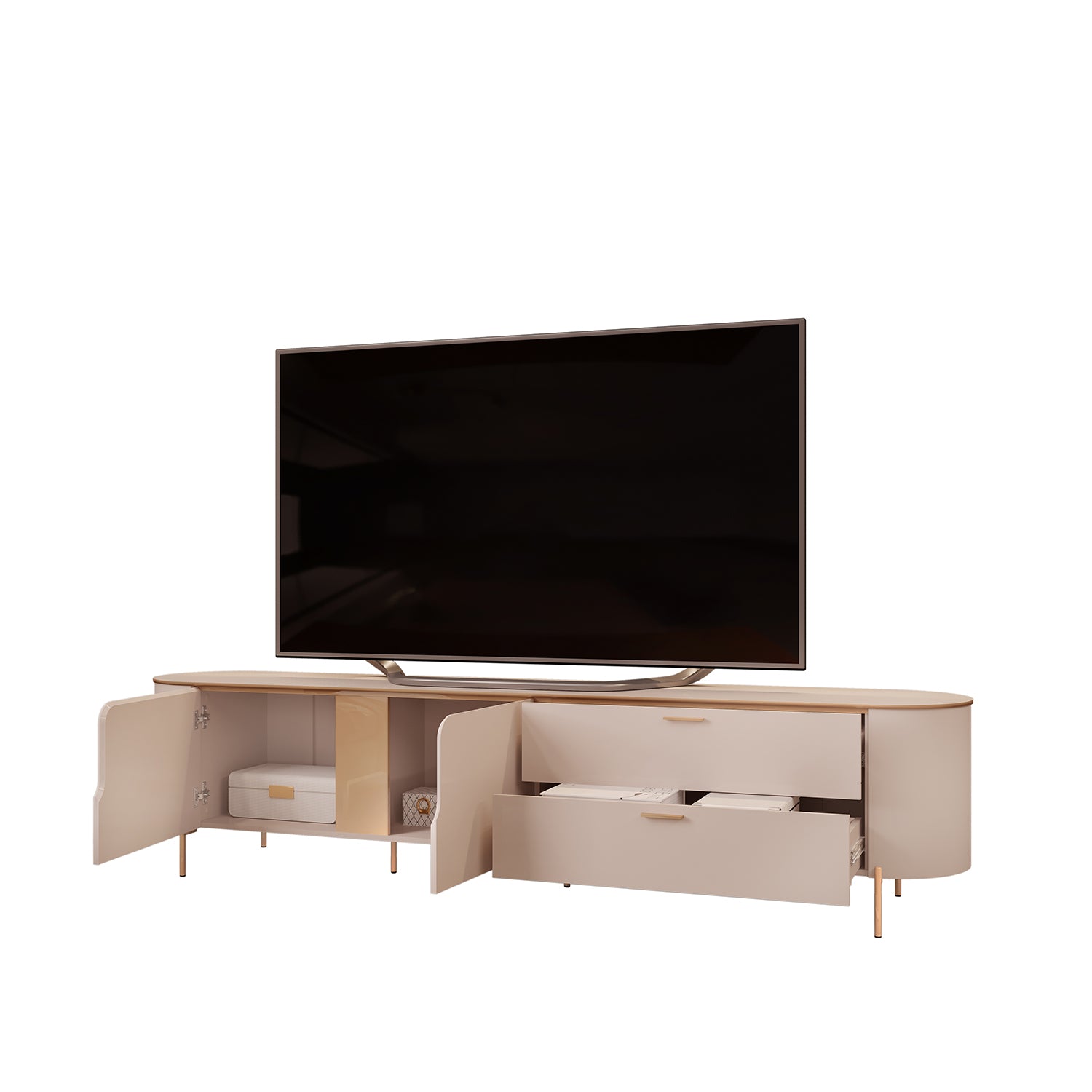 Mesa De Tv Flora 241X57X47 Off White
