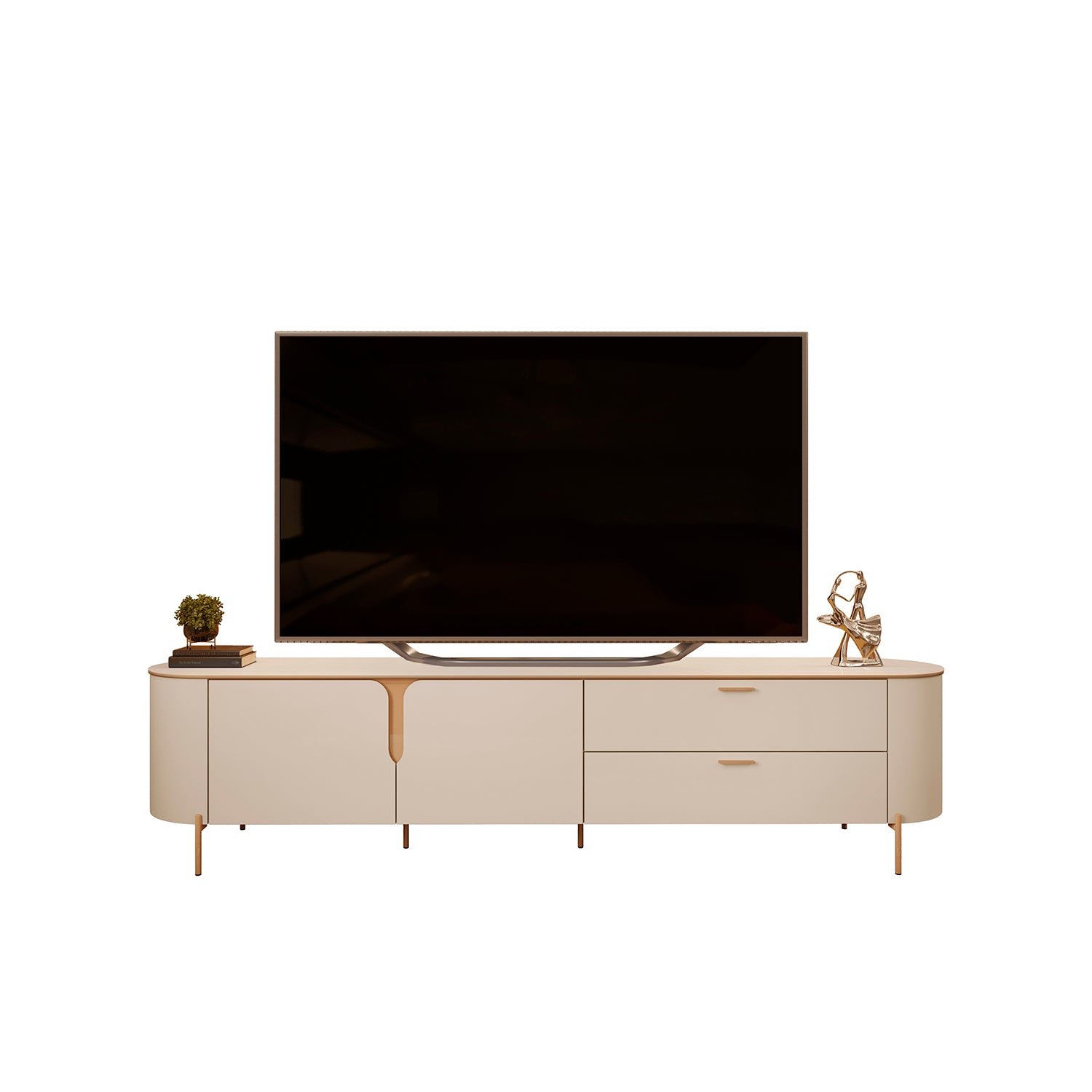 Mesa De Tv Flora 241X57X47 Off White