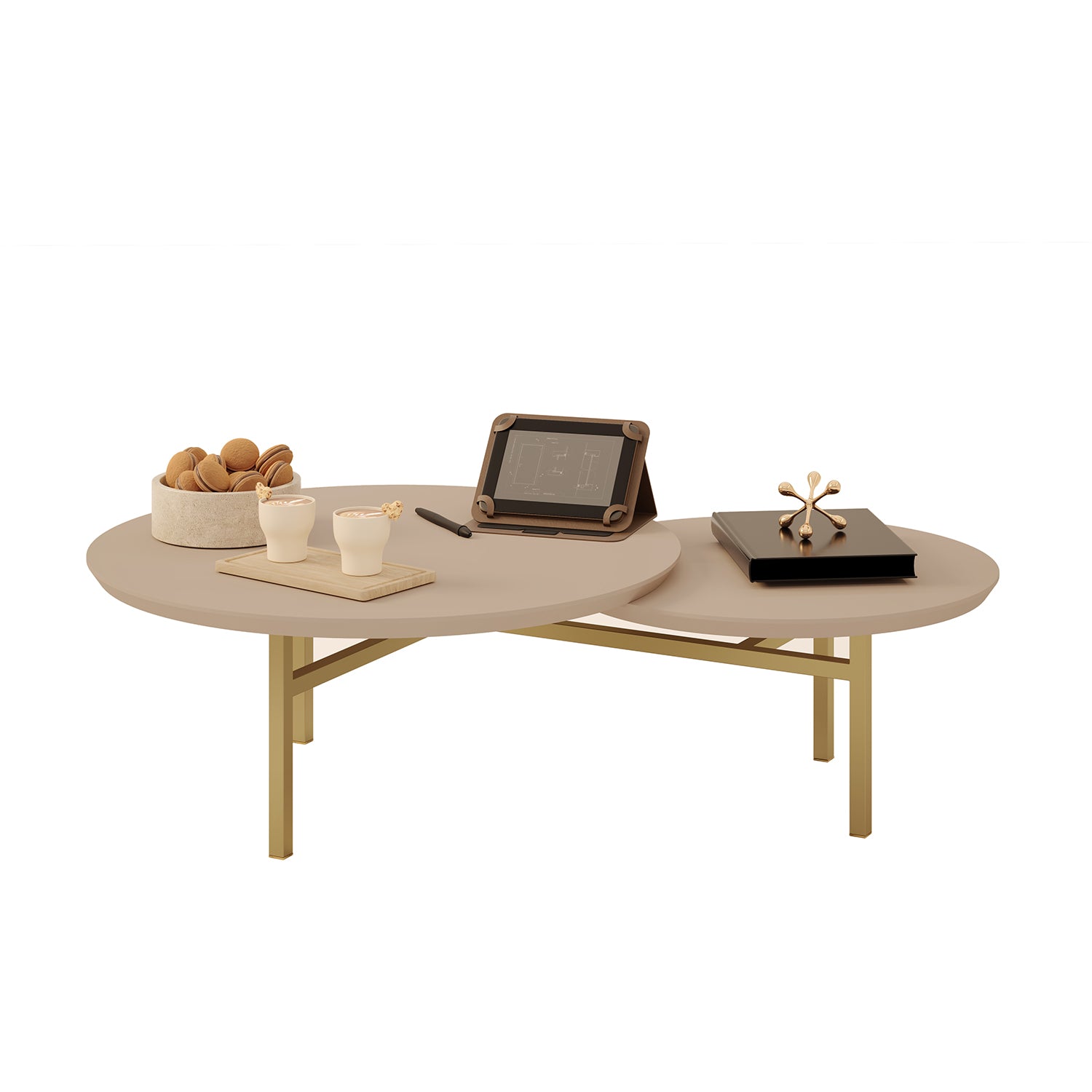 Mesa De Centro Charlot 103X78 Taupe
