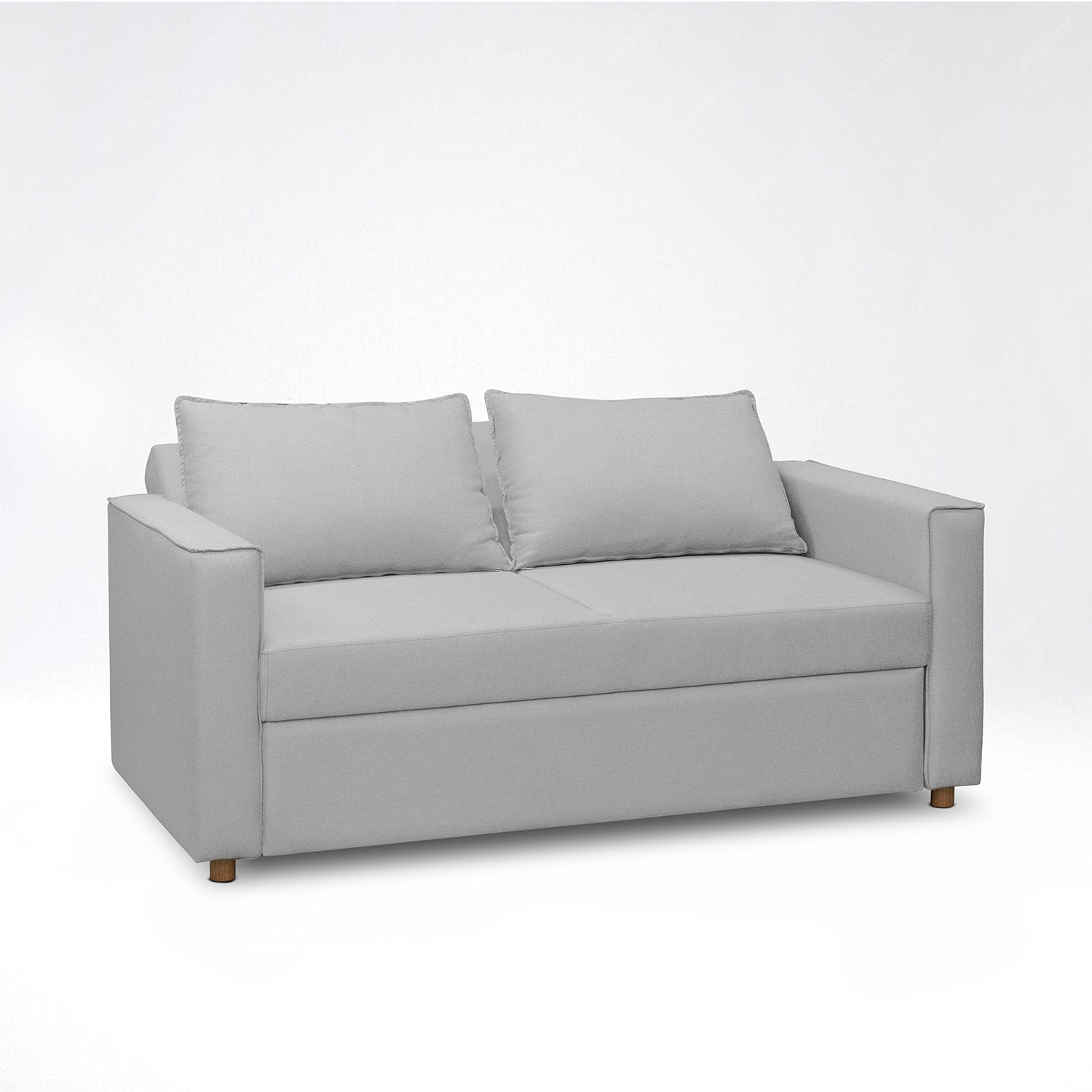 Sofá Cama Celta Lino Haus Gris Claro 3 Puestos