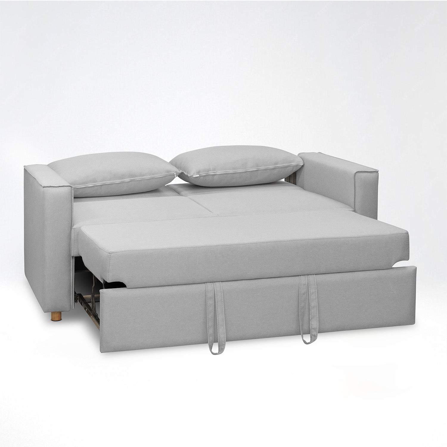 Sofá Cama Celta Lino Haus Gris Claro 3 Puestos