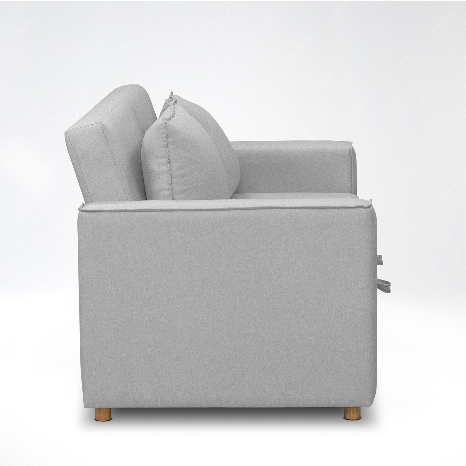 Sofá Cama Celta Lino Haus Gris Claro 3 Puestos