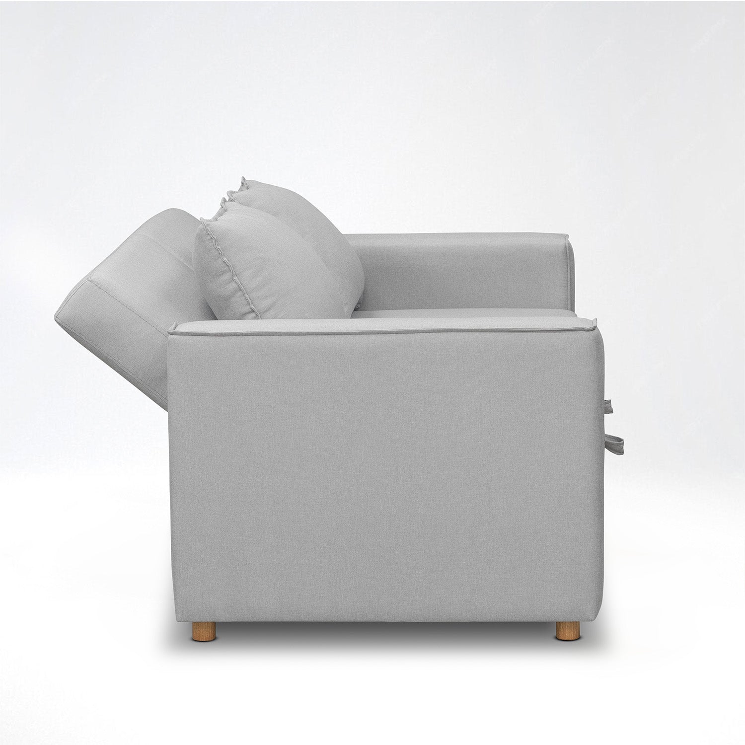 Sofá Cama Celta Lino Haus Gris Claro 3 Puestos