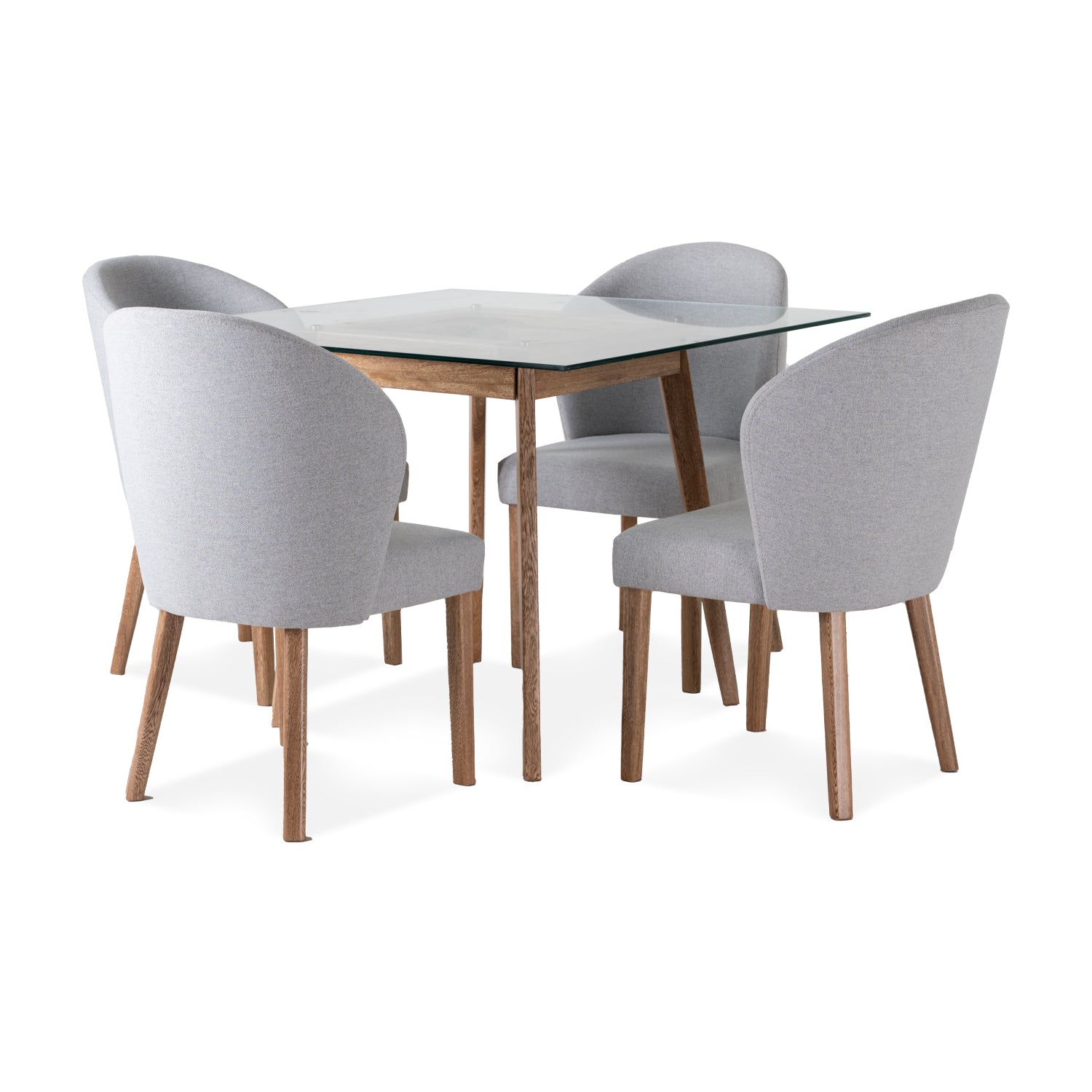 Comedor 4 Puestos Porto Verona Plata, Natural