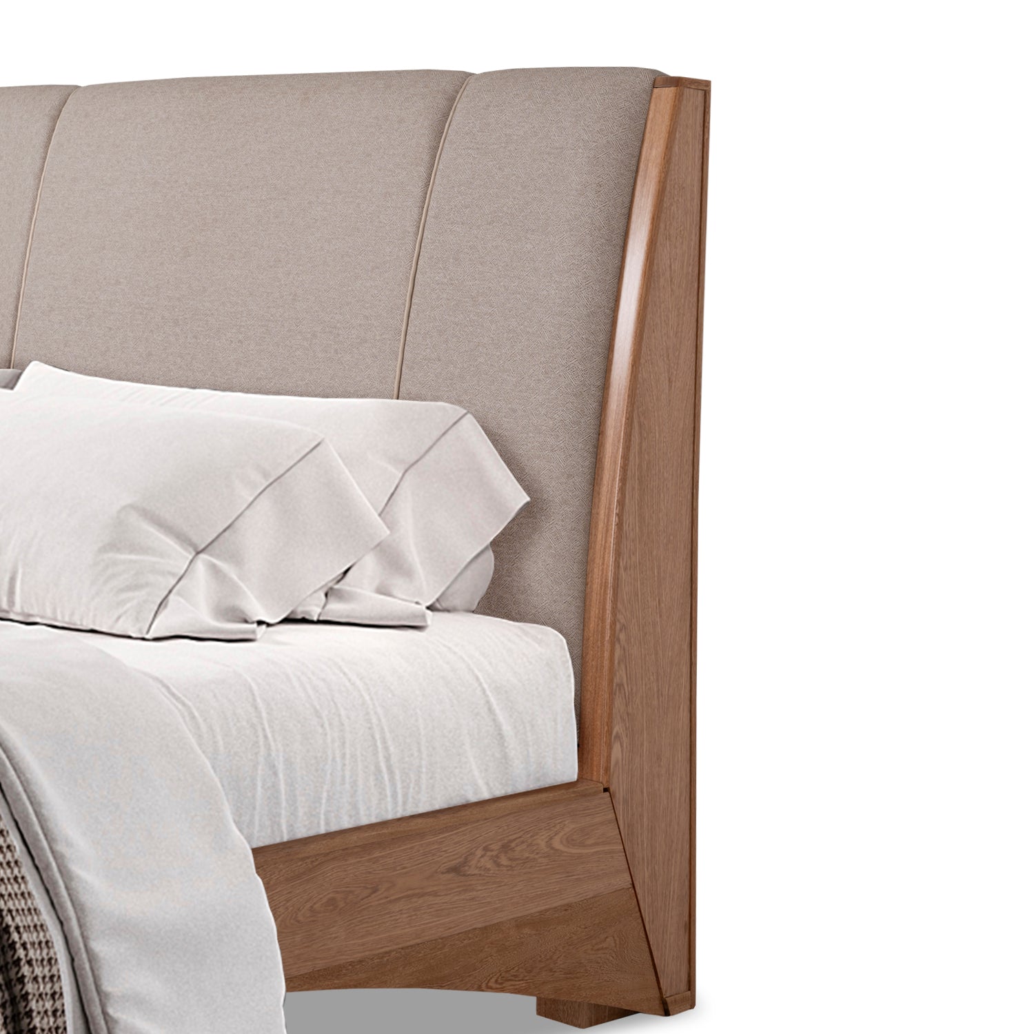 Cama Doble Bellini Eurolino Beige, Natural