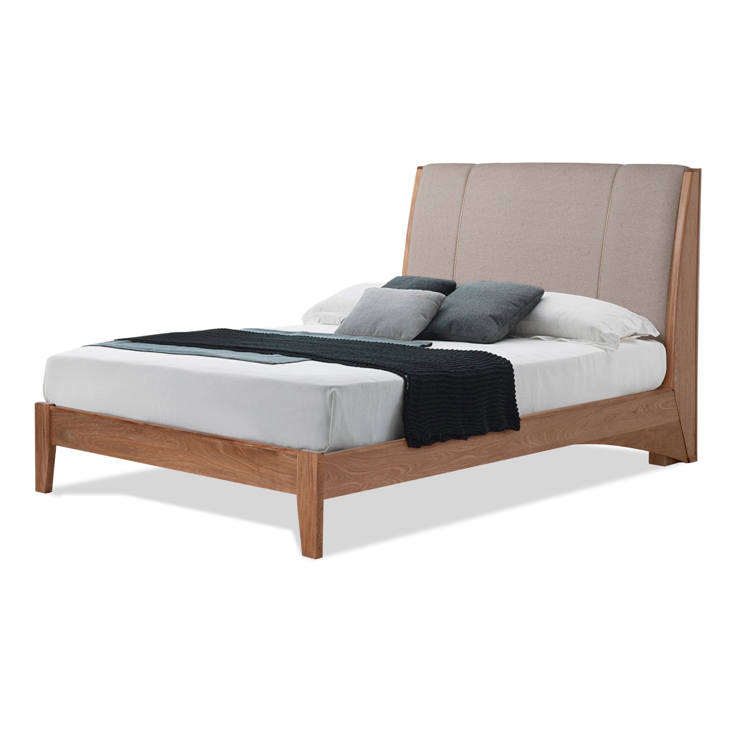 Cama Doble Bellini Eurolino Beige, Natural