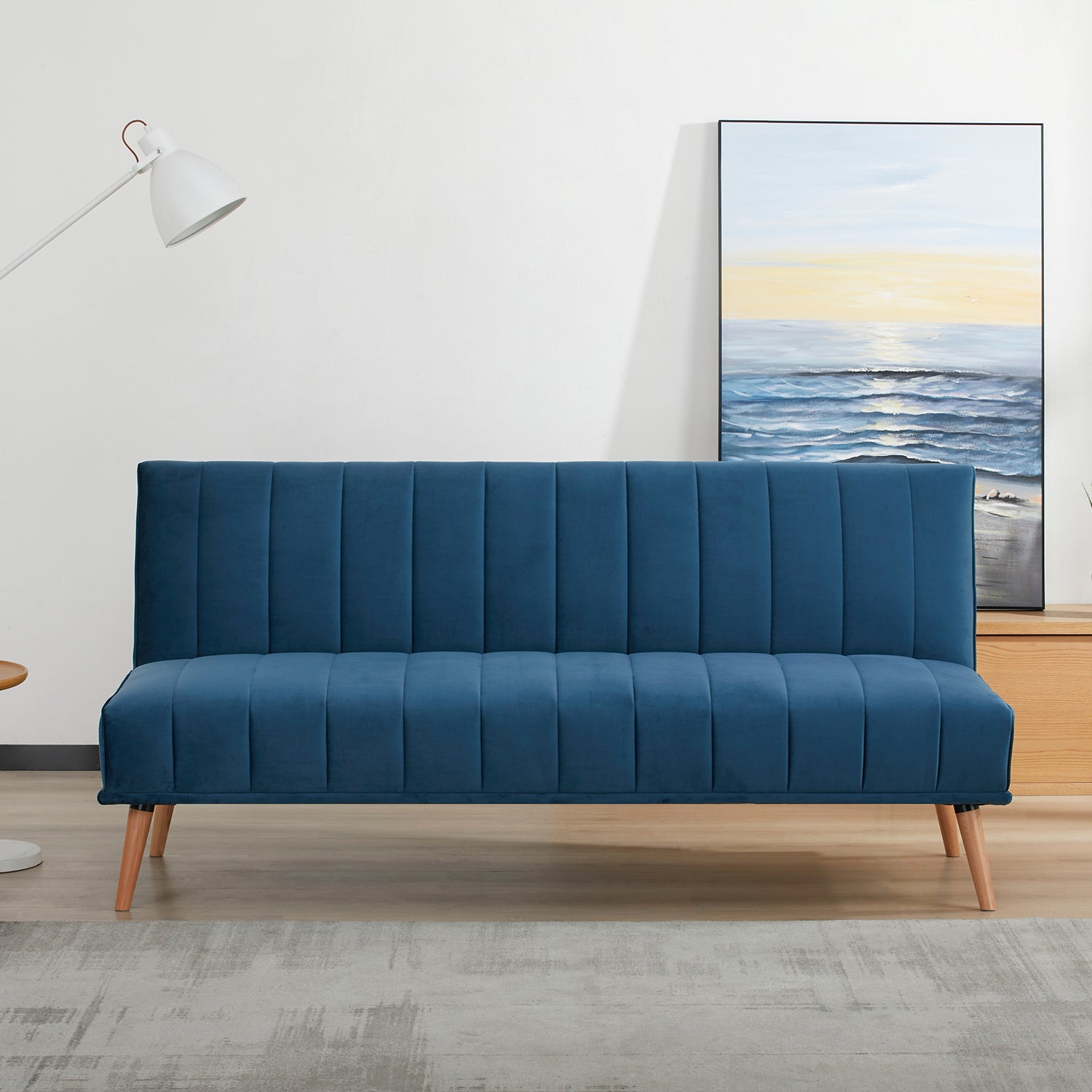 Sofá Cama Denzel Velvet Azul