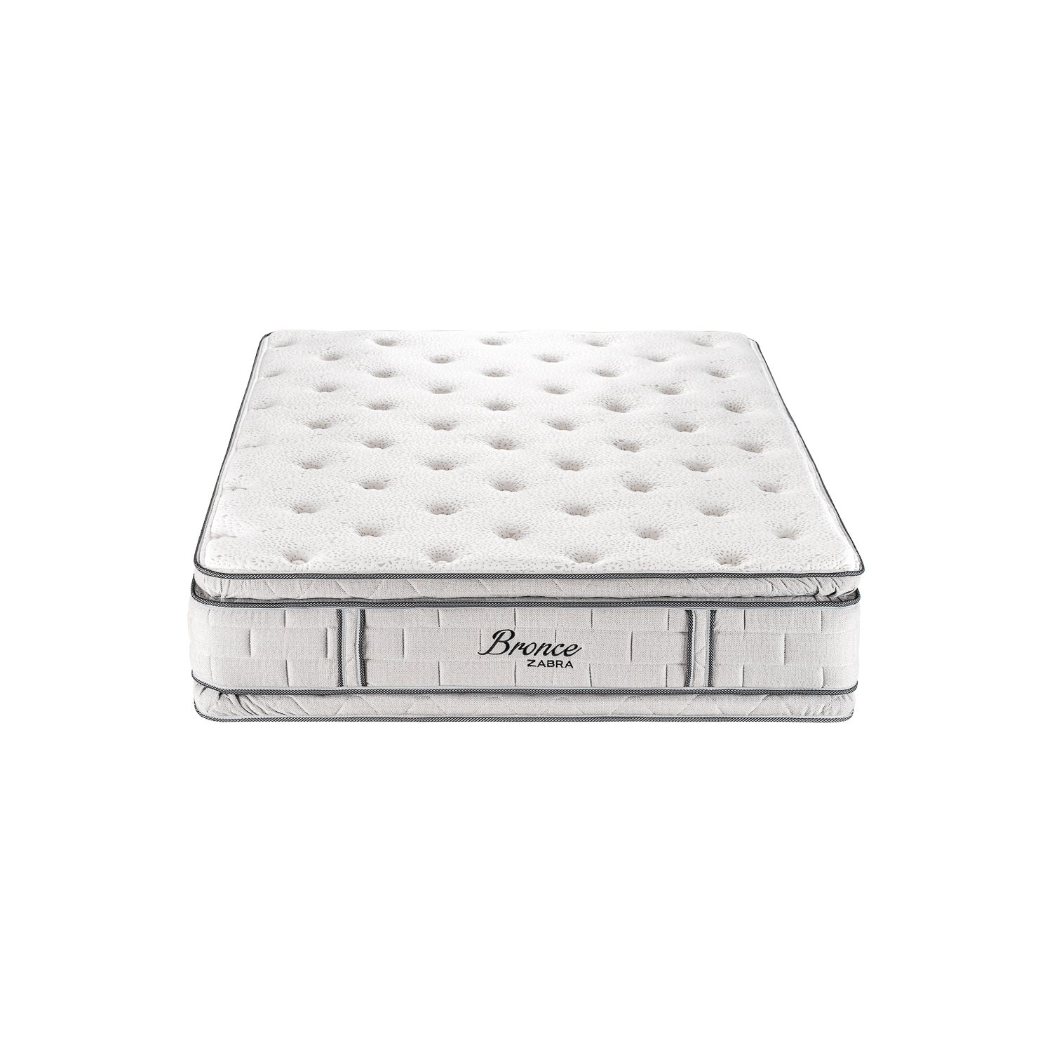 Combo Colchón Queen Bronce Gris Doble Pillow Top