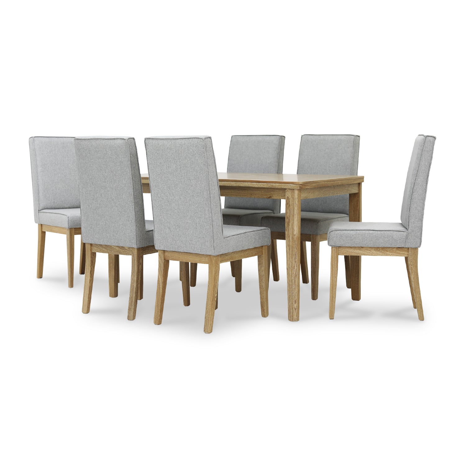 Comedor 6 Puestos Gael Lino Icono, Plata