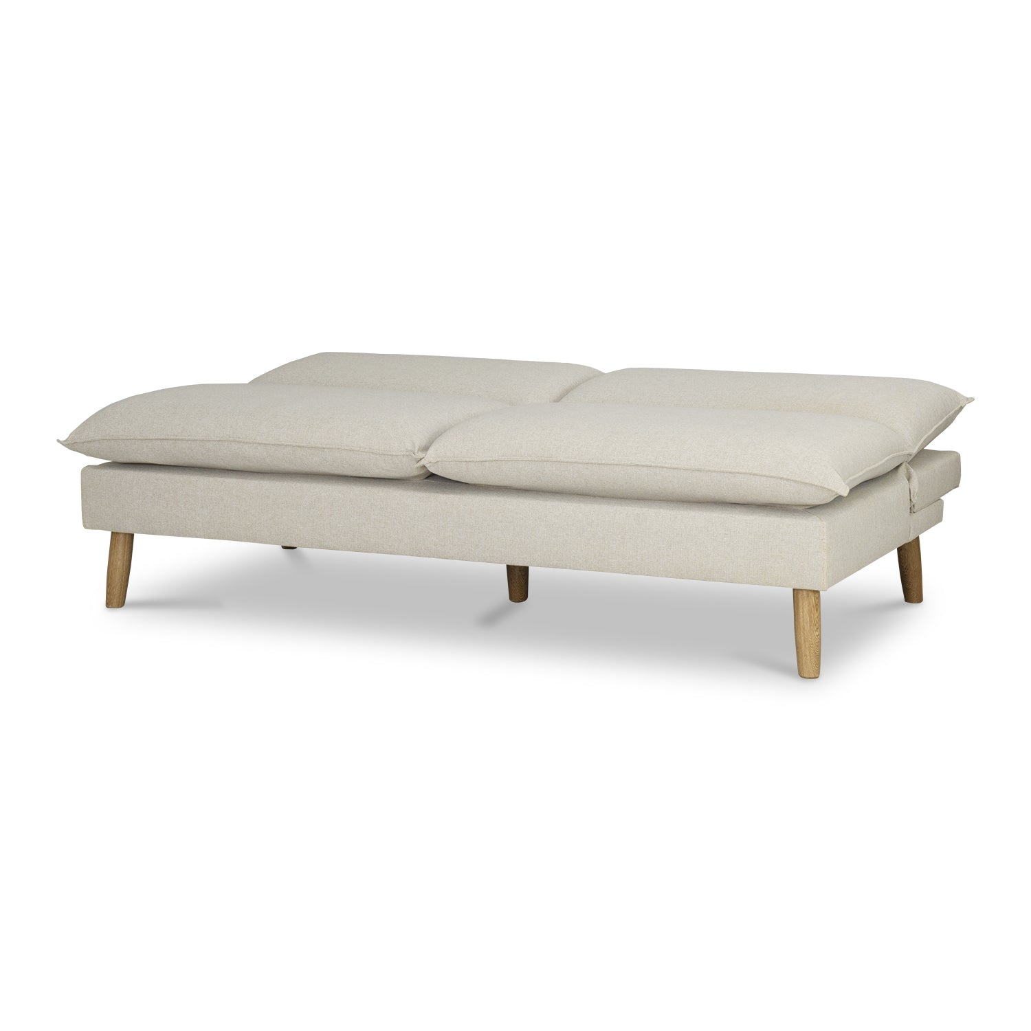 Sofá Cama Albi Velvet Cassini Crema, Natural