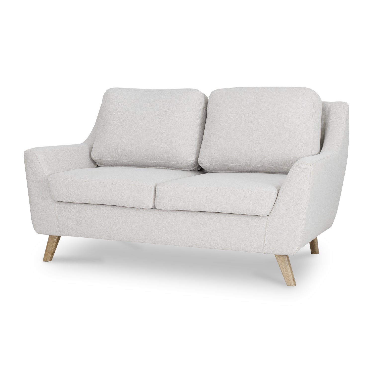 Sofá 2 Puestos Liam Lino Beige, Natural