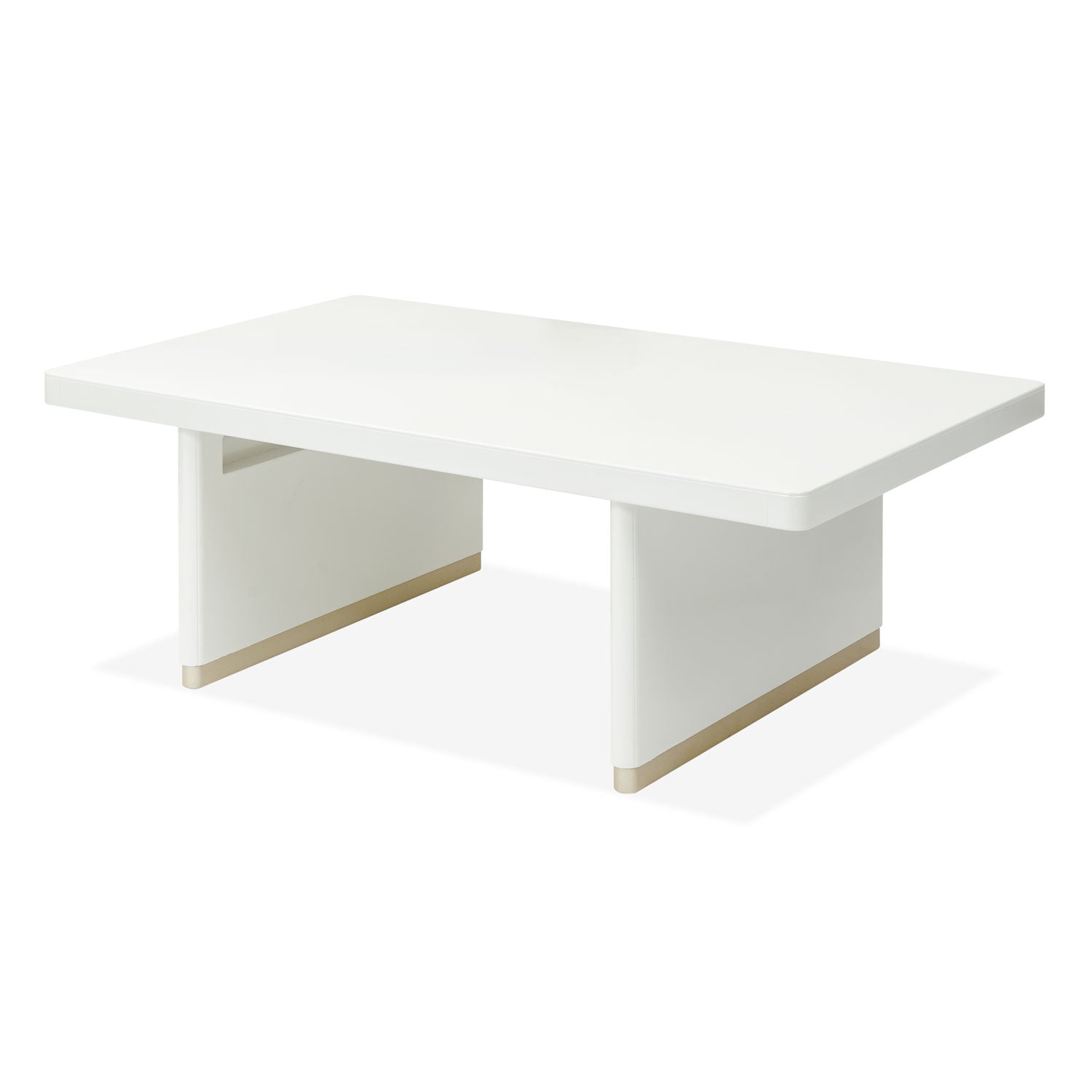 Mesa De Centro Bonn Blanco Perla, Champaña Rectangular Premium