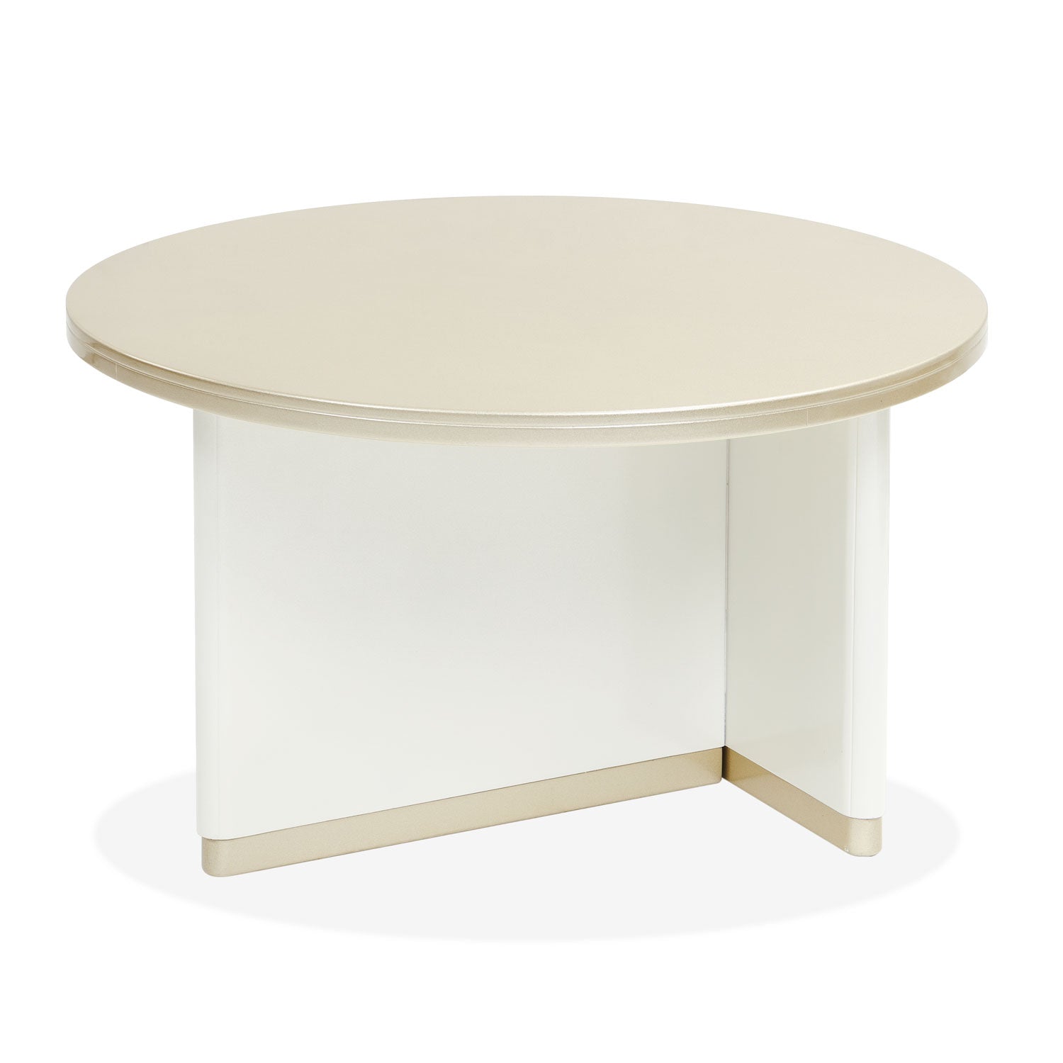 Mesa De Centro Bonn Blanco Perla, Champaña Circular Premium