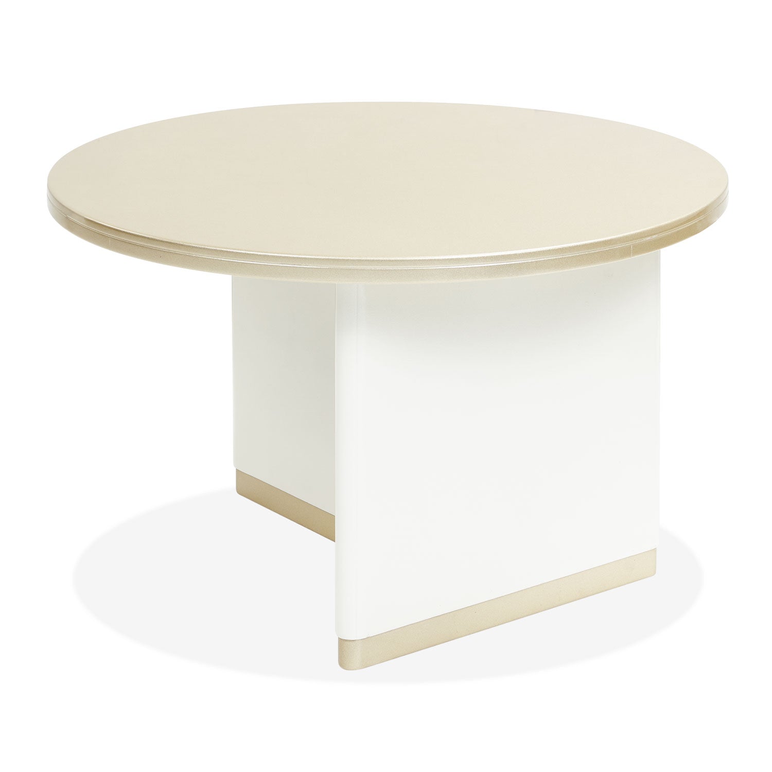 Mesa De Centro Bonn Blanco Perla, Champaña Circular Premium