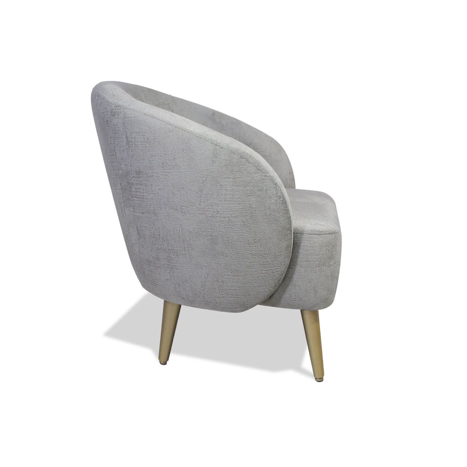 Poltrona Colin Velvet Kingston Gris, Champaña