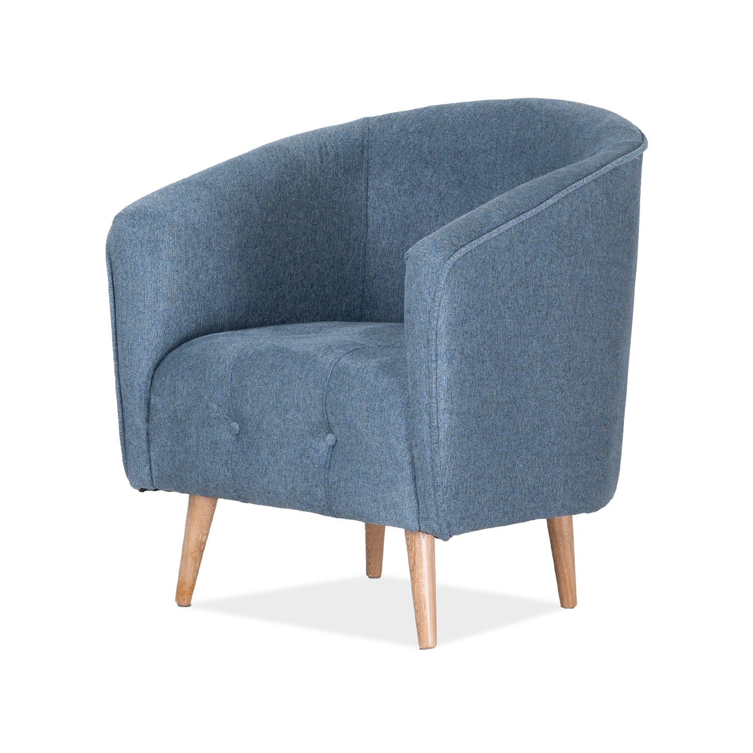 Poltrona Celeste Lino Rihana Azul, Natural