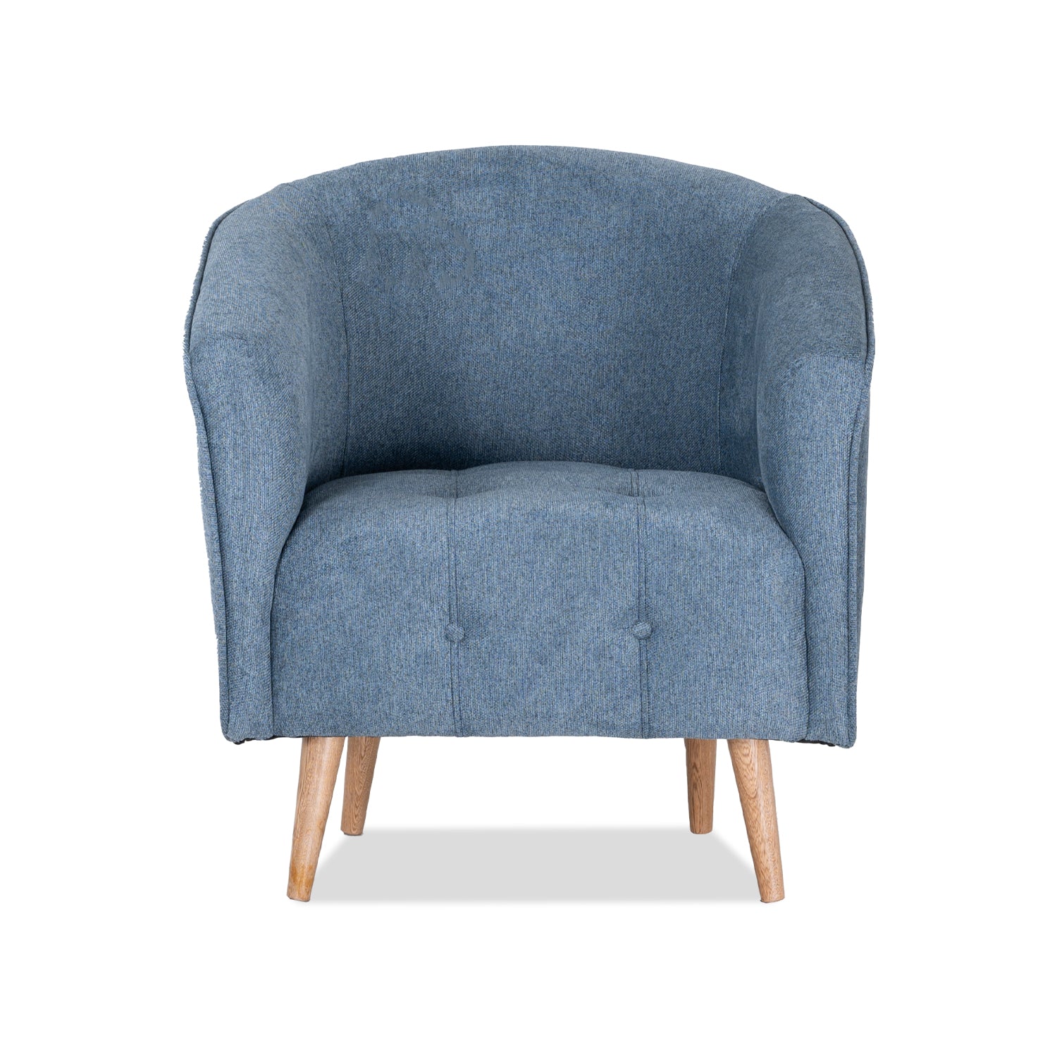 Poltrona Celeste Lino Rihana Azul, Natural