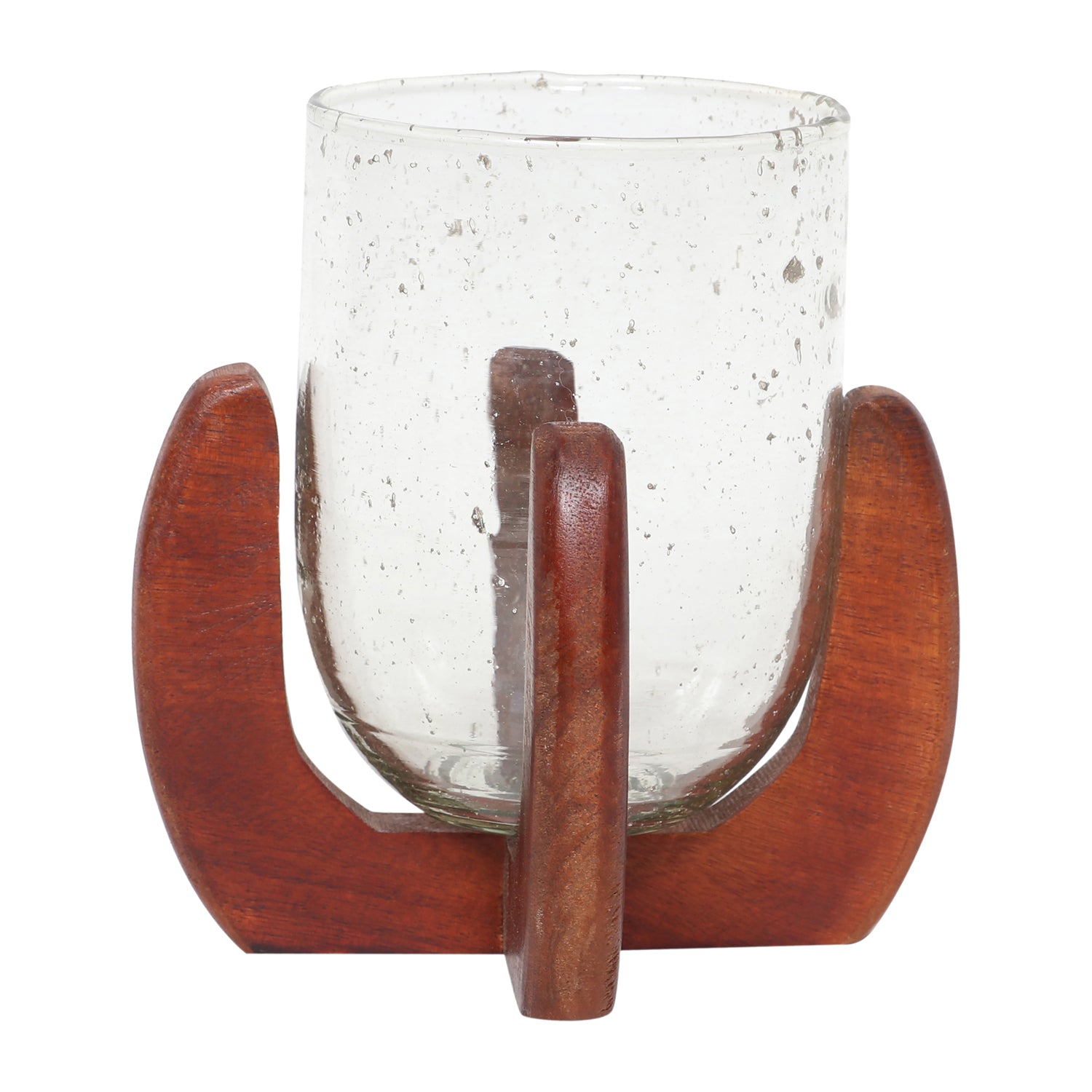 Candelabro 15X15  Cafe Natural Vidrio