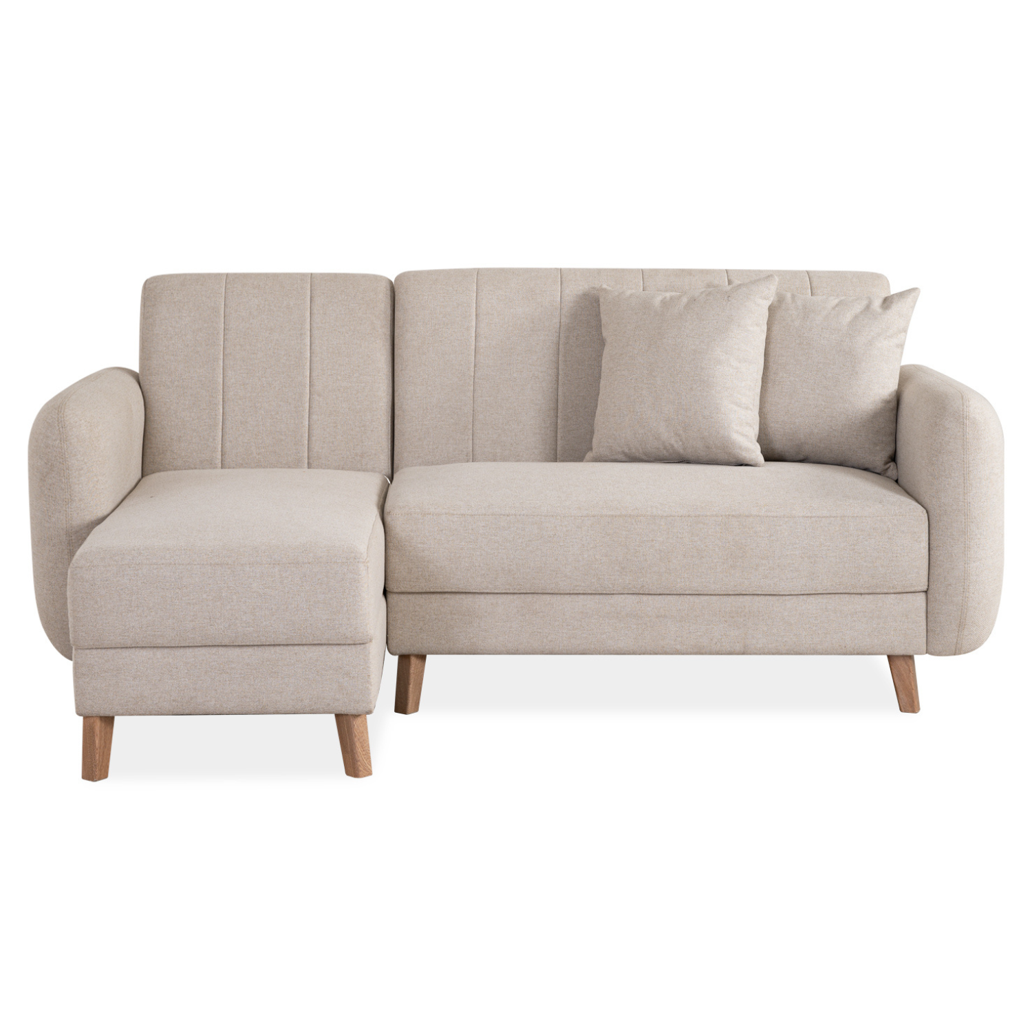 Sofá en L Alissa Lino Verona Beige Orientación Izquierda