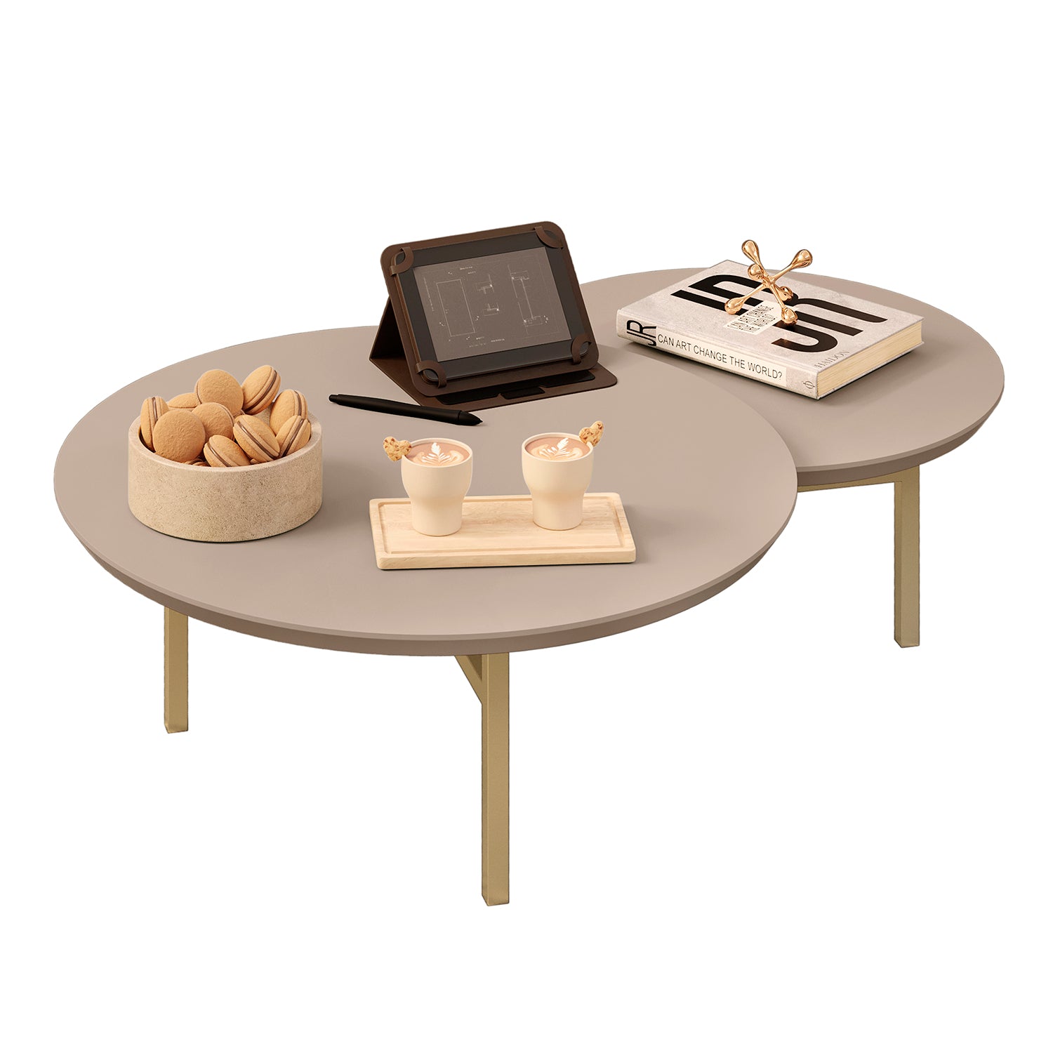 Mesa De Centro Charlot 103X78 Taupe