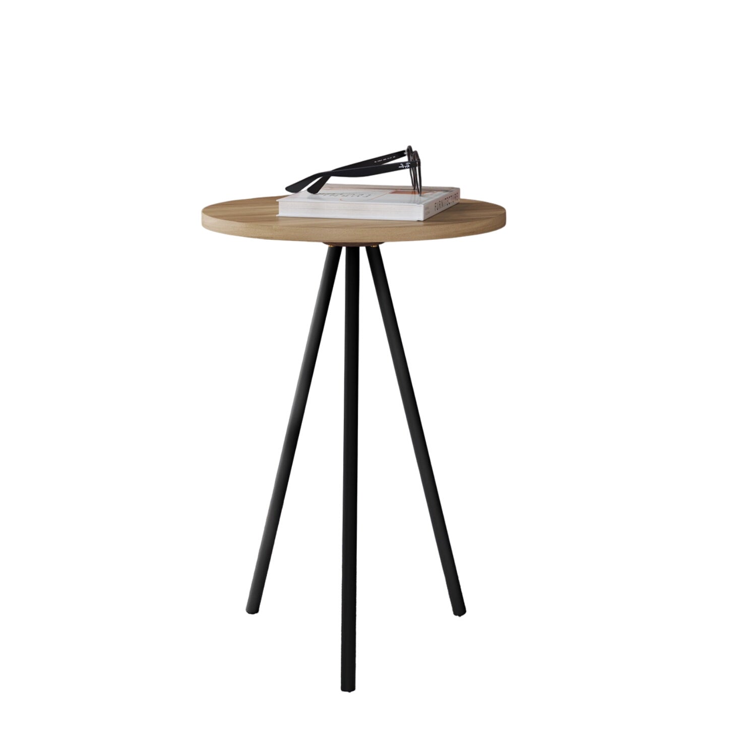 Mesa Auxiliar 35X48 Lilo Natural, Negro