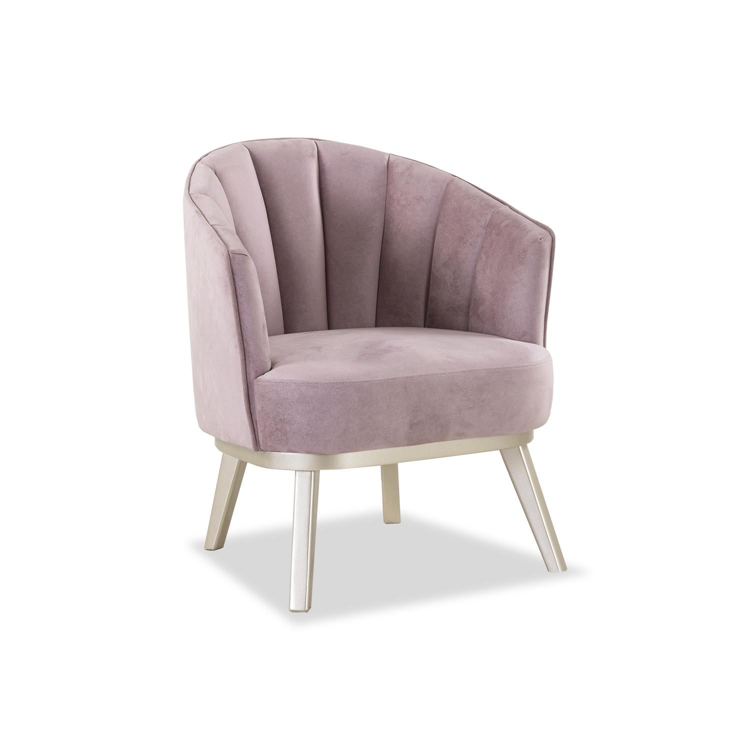 Poltrona Jansen Velvet Van Gogh Lavanda, Champaña