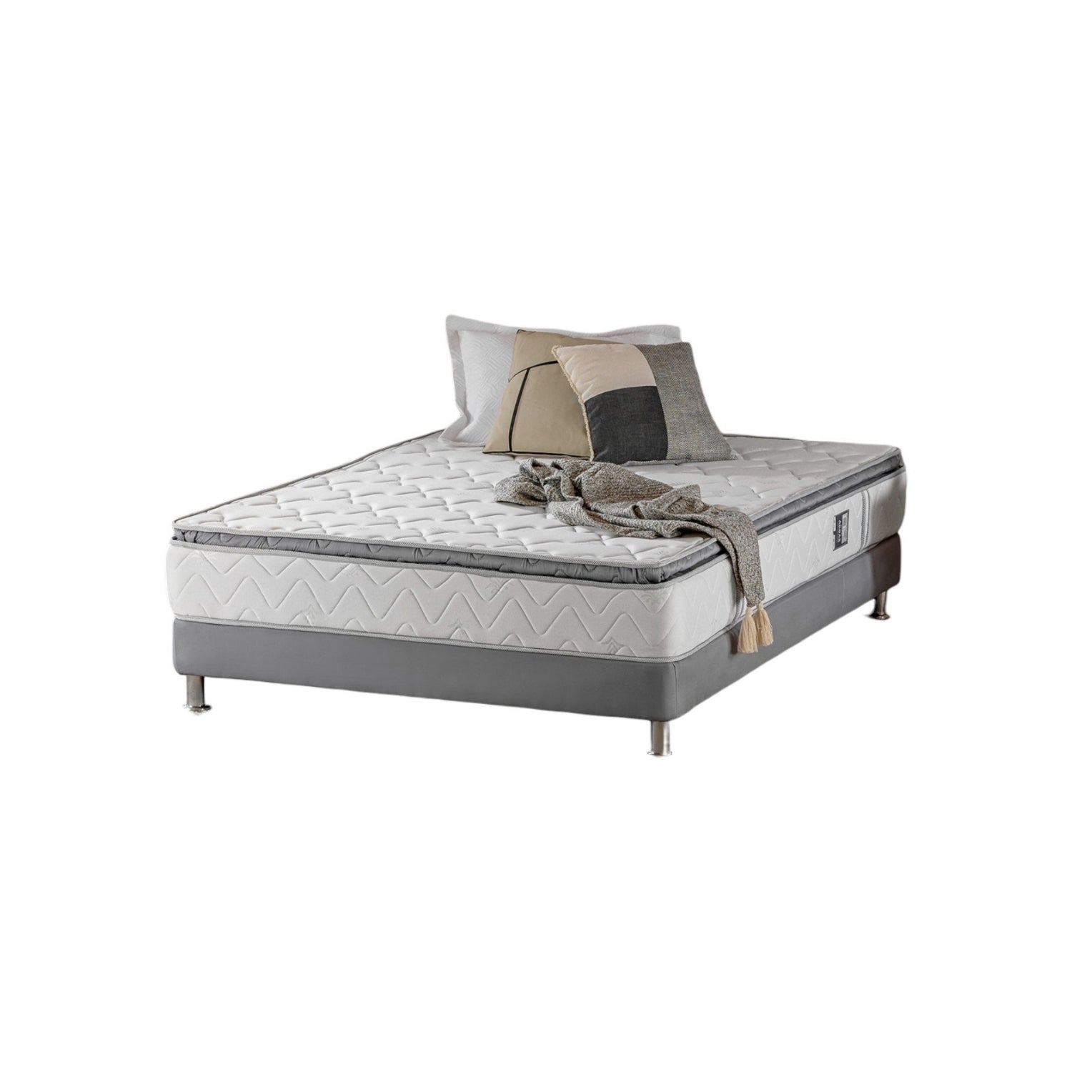 Combo Colchón Doble Valencia Pillow Top (Garantia 7 años)+Somier