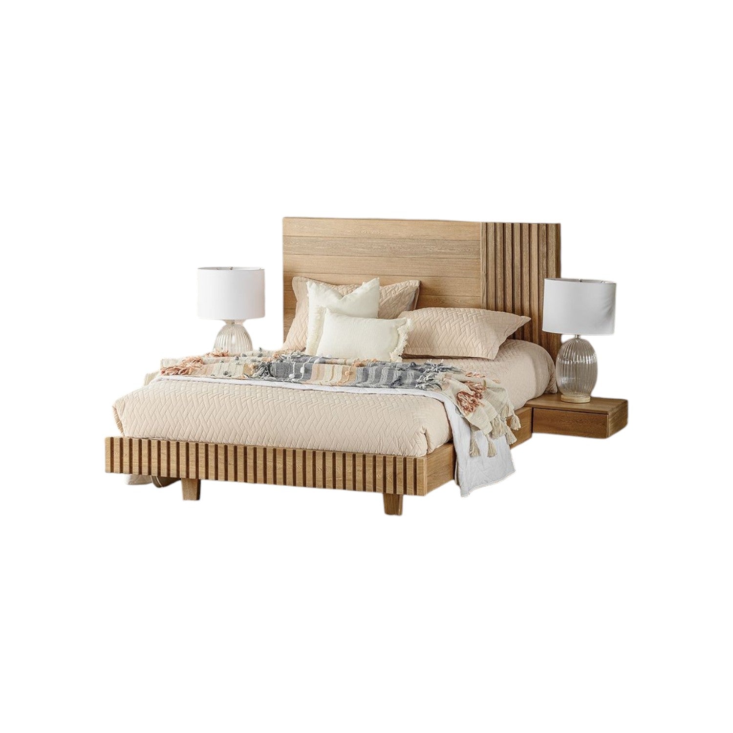 Cama Doble Denzel Natural